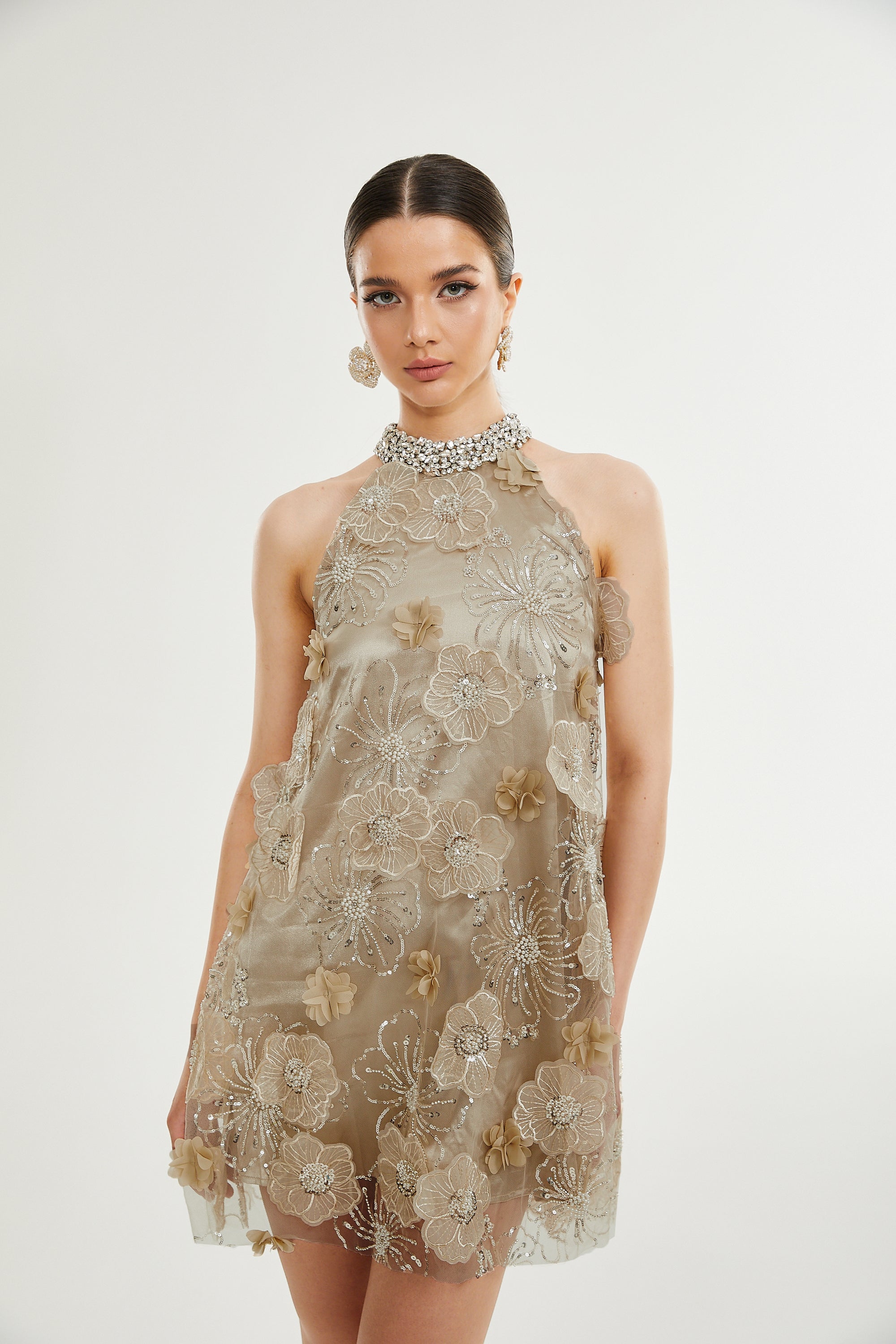 Liane embellished floral mini dress (Final Sale-US Only)
