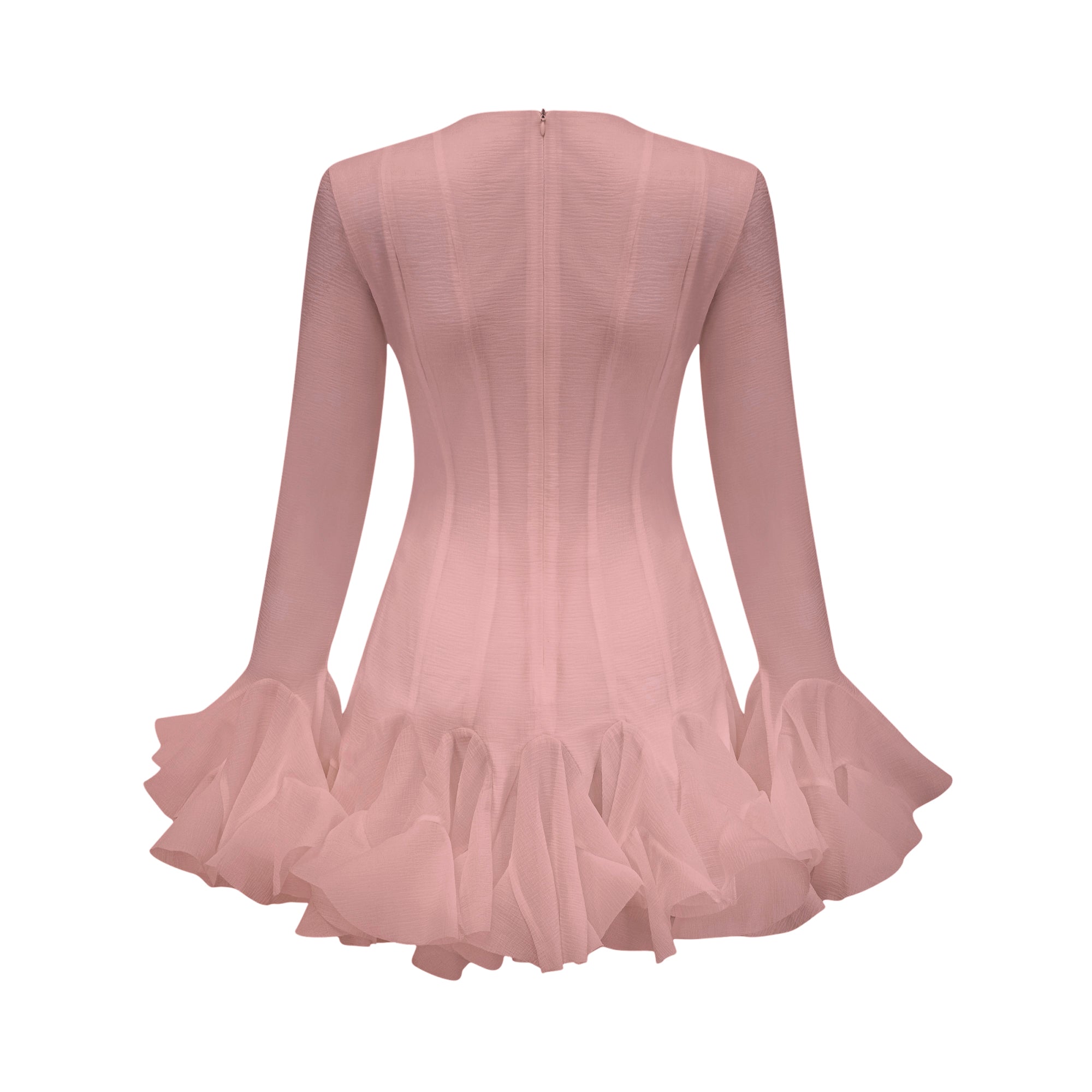 Anaïs semi-sheer flared mini dress (Final Sale-US Only)