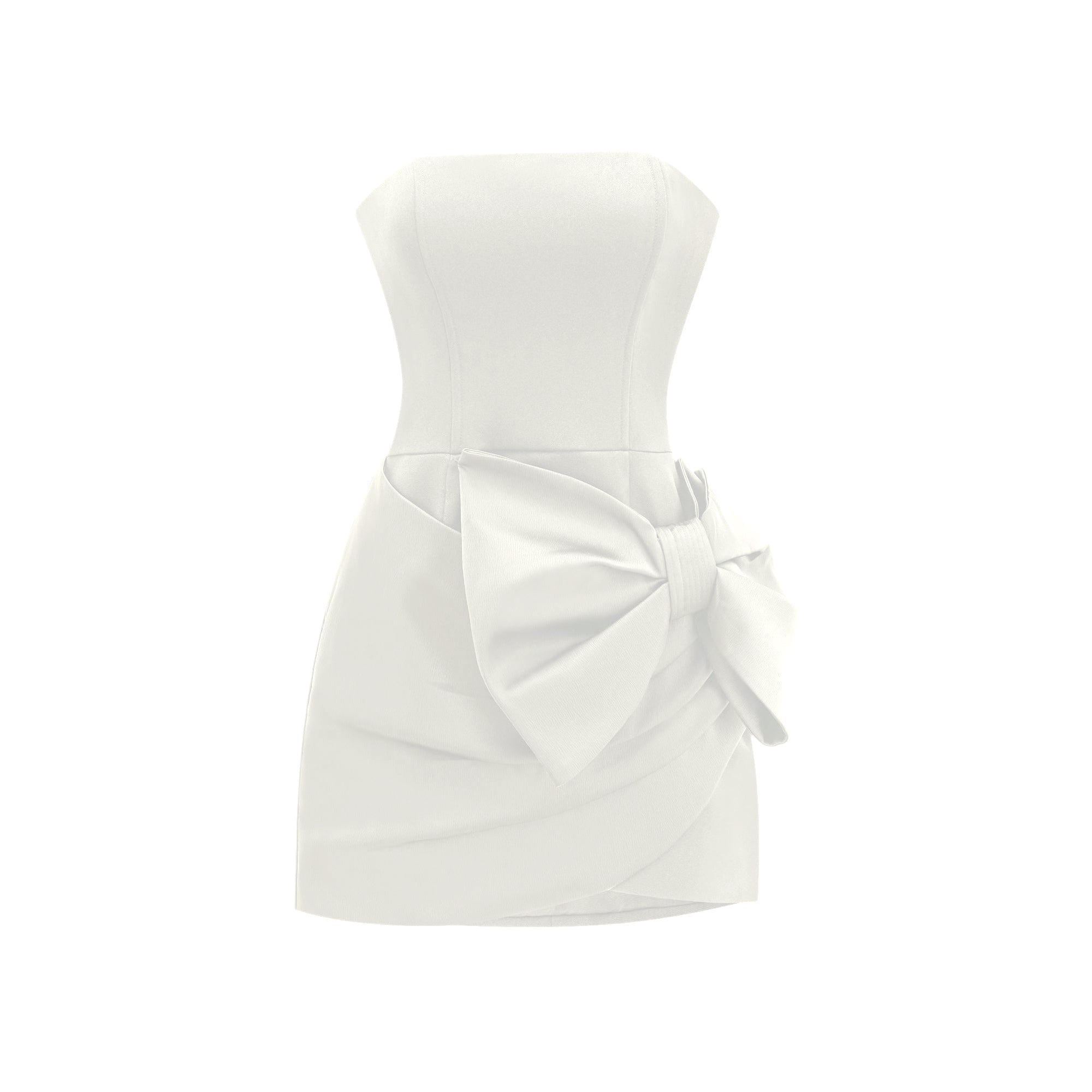 Lanetta bowknot asymmetrical dress