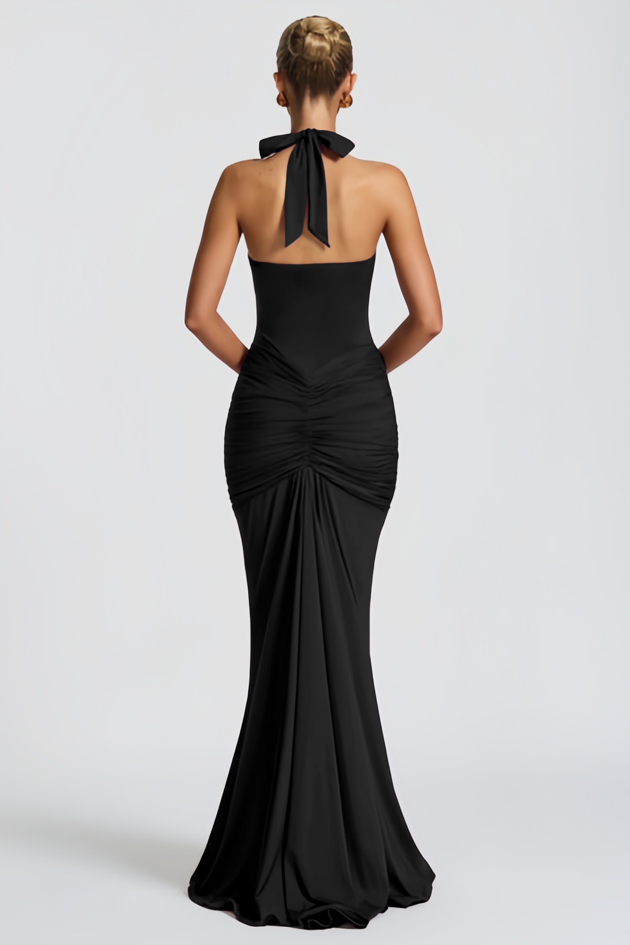 Aiglantine Halterneck Ruched Maxi Dress (Final Sale-US Only)