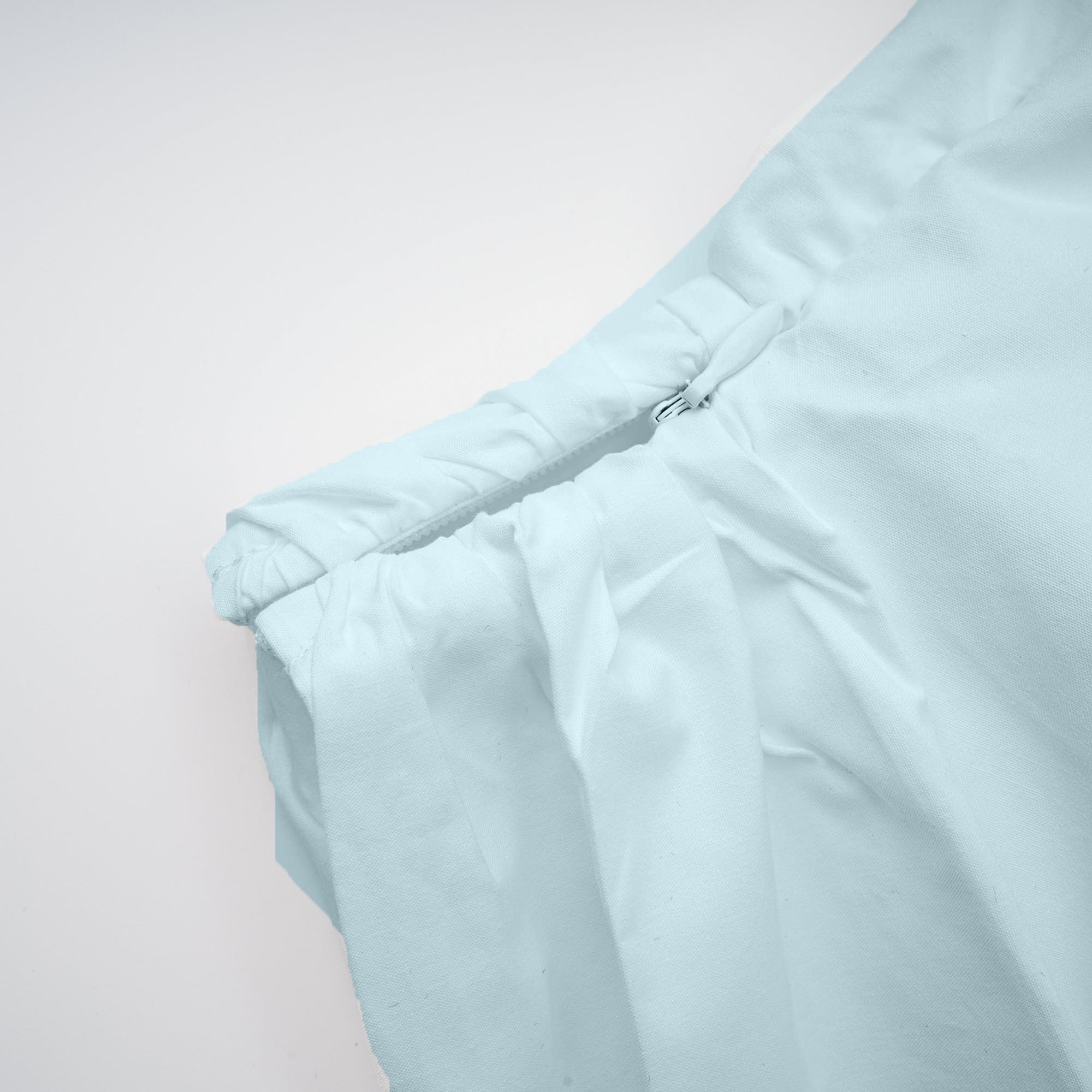 Coline Blue Asymmetrical Ruched Shirt (Final Sale)