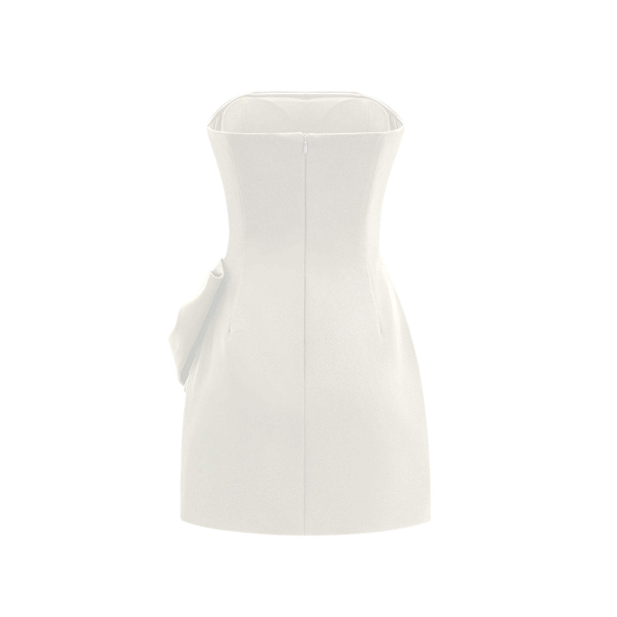 Lanetta bowknot asymmetrical dress