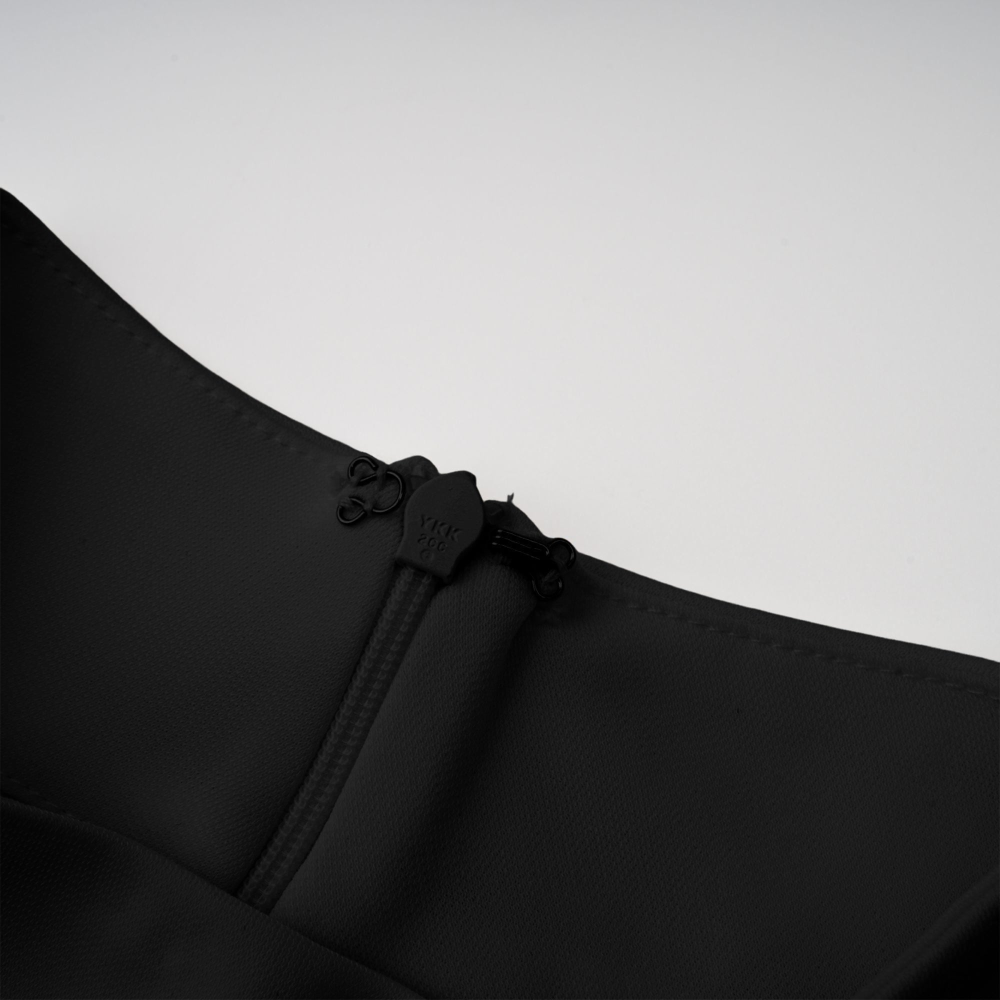 Mystérieuse Black Turtleneck Draped Maxi Dress