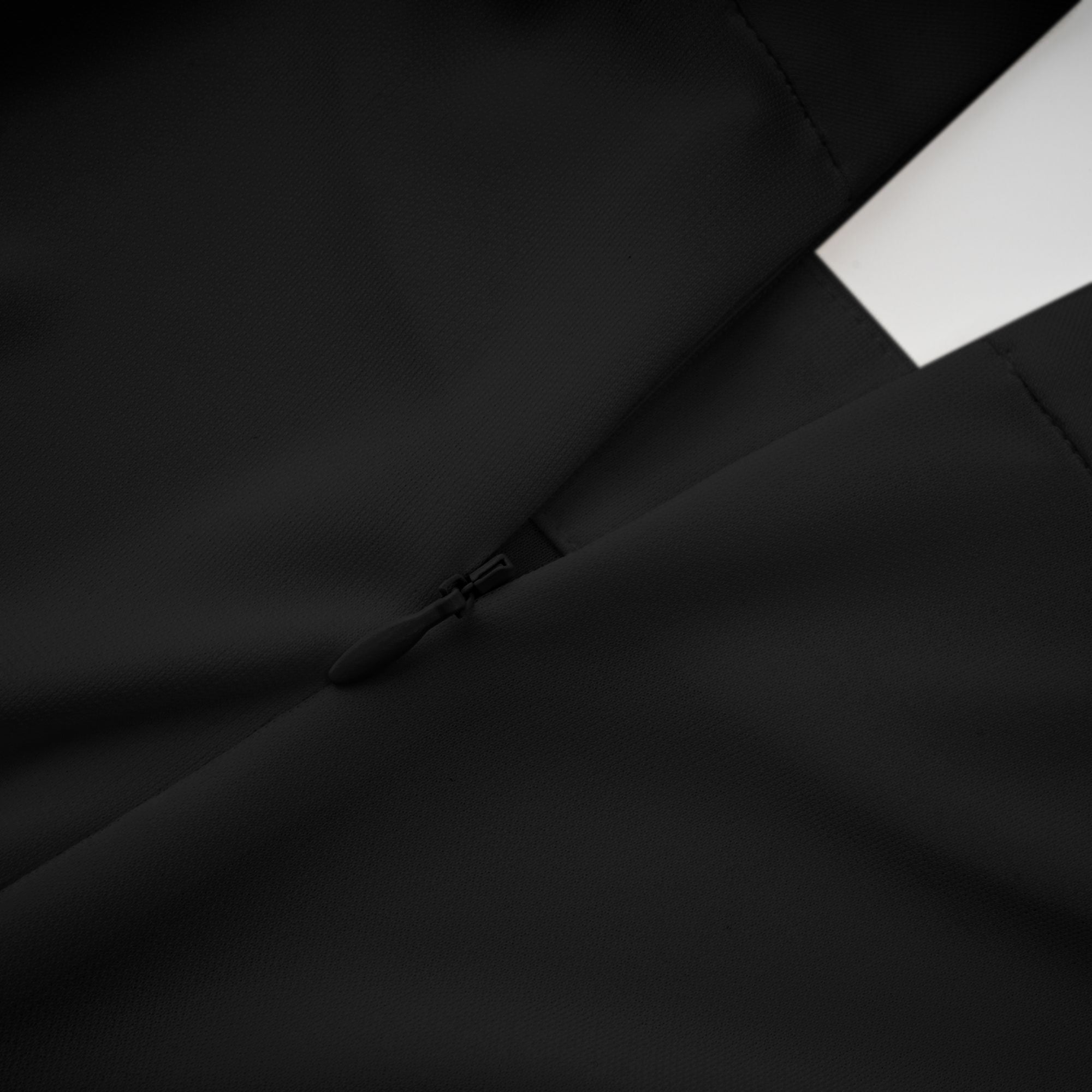 Mystérieuse Black Turtleneck Draped Maxi Dress