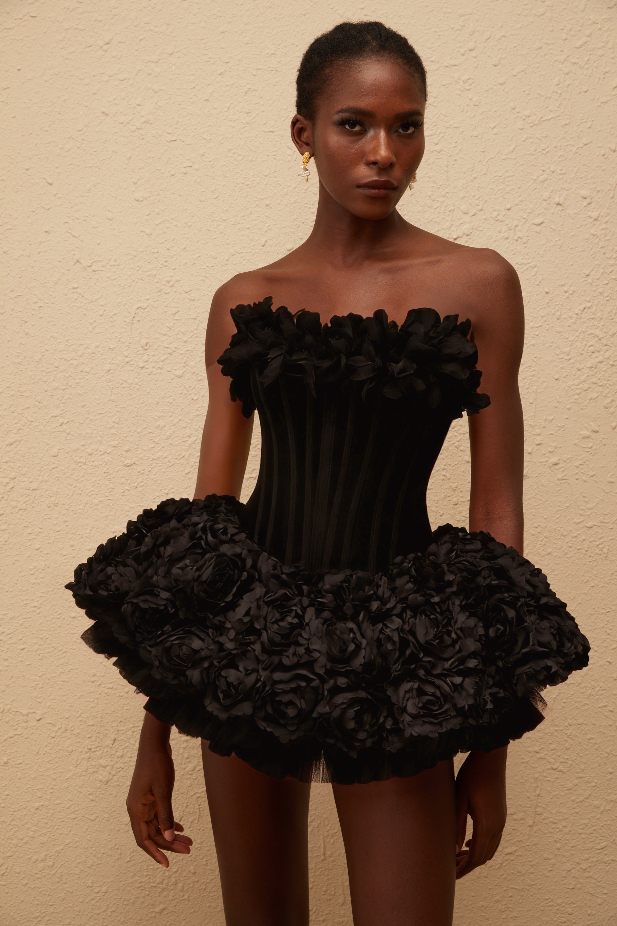 Rachel Black 3D Petal Tulle Mini Dress (Final Sale-US Only)