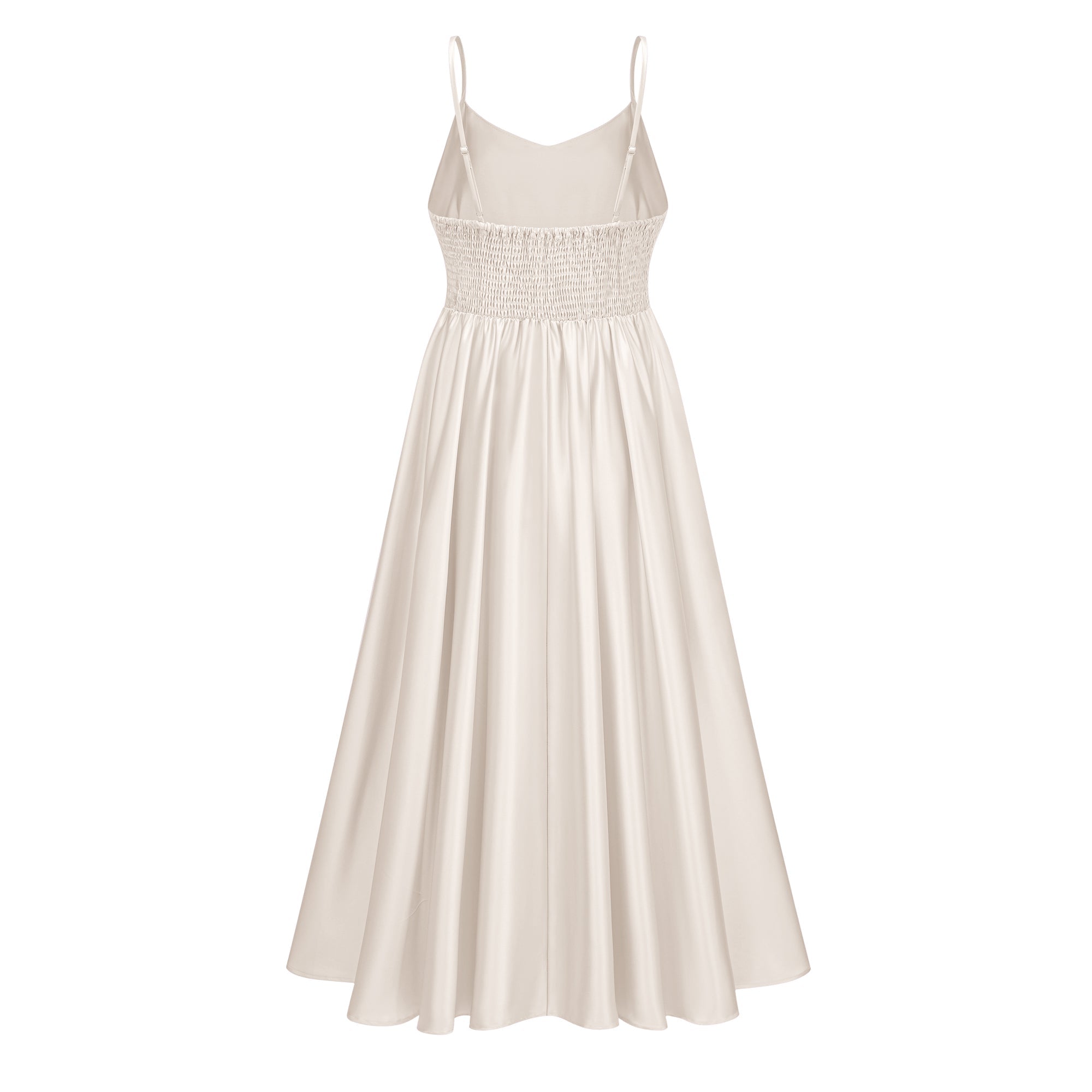 Fadila Neutral Semi-Sheer Blouse & Dress Set
