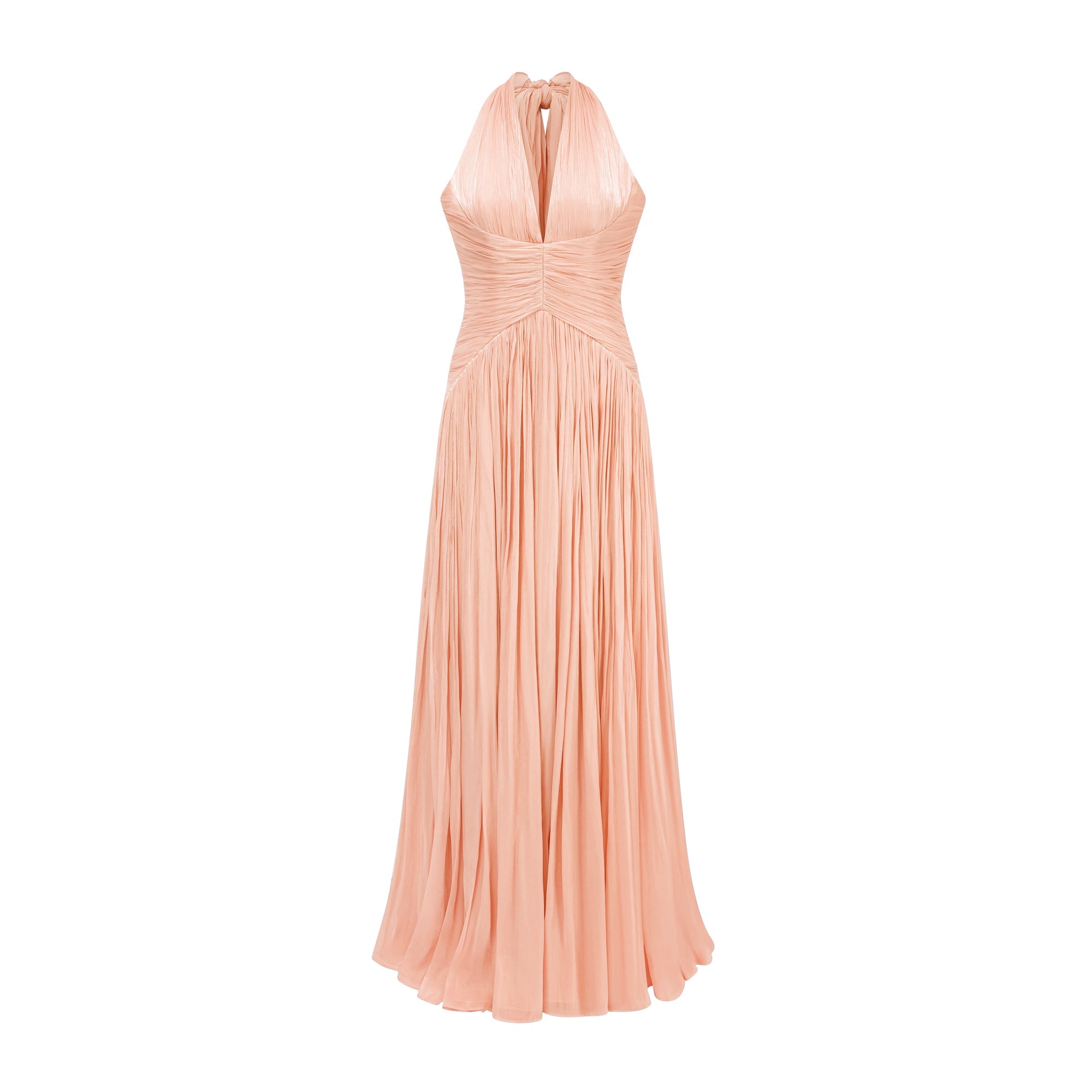 Térébenthine Pink Glossy Gathered Maxi Dress