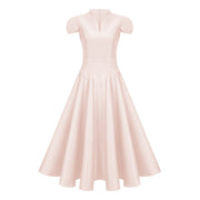 Aventin Pink Godet Design Midi Dress
