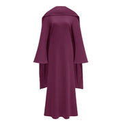 Piroska Purple Pearl Trim Shawl Detail Maxi Dress
