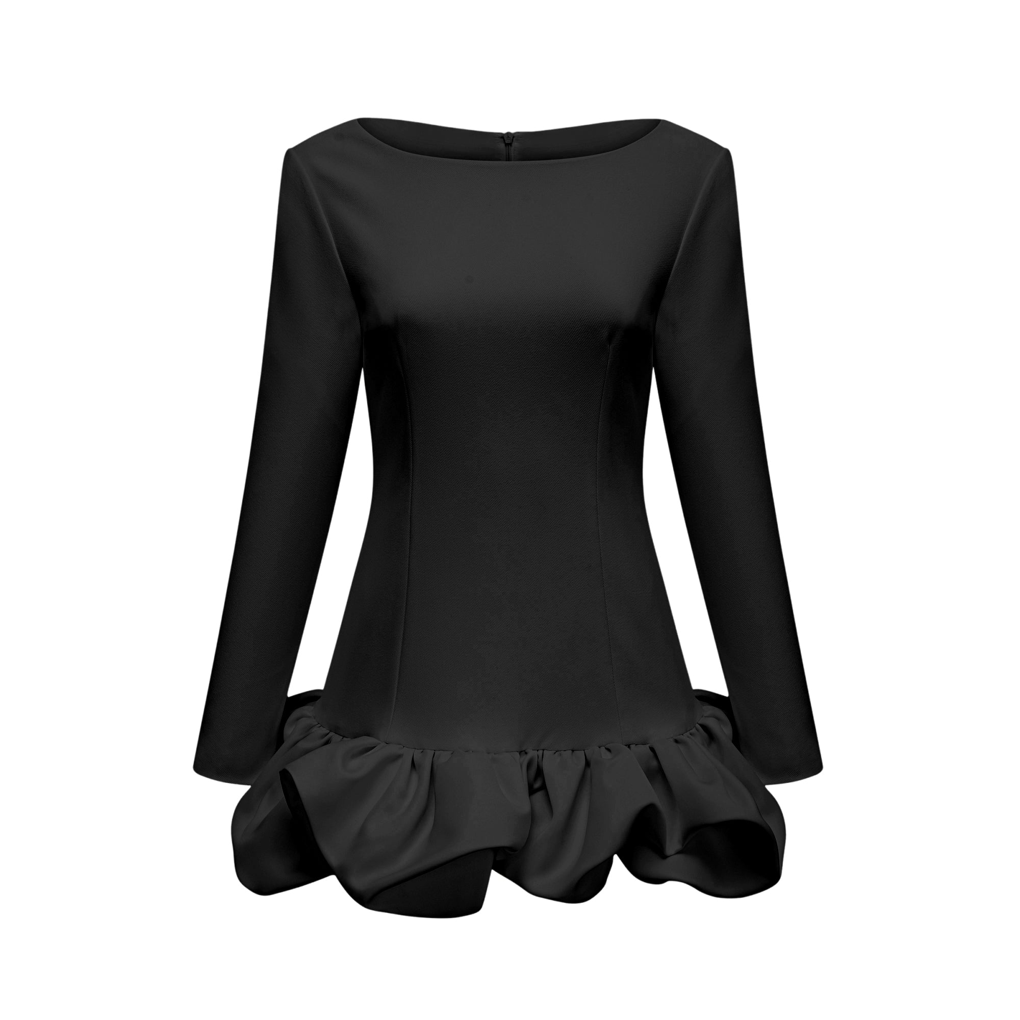 Elodie bubble-skirt mini dress in Black (Final Sale-US Only)