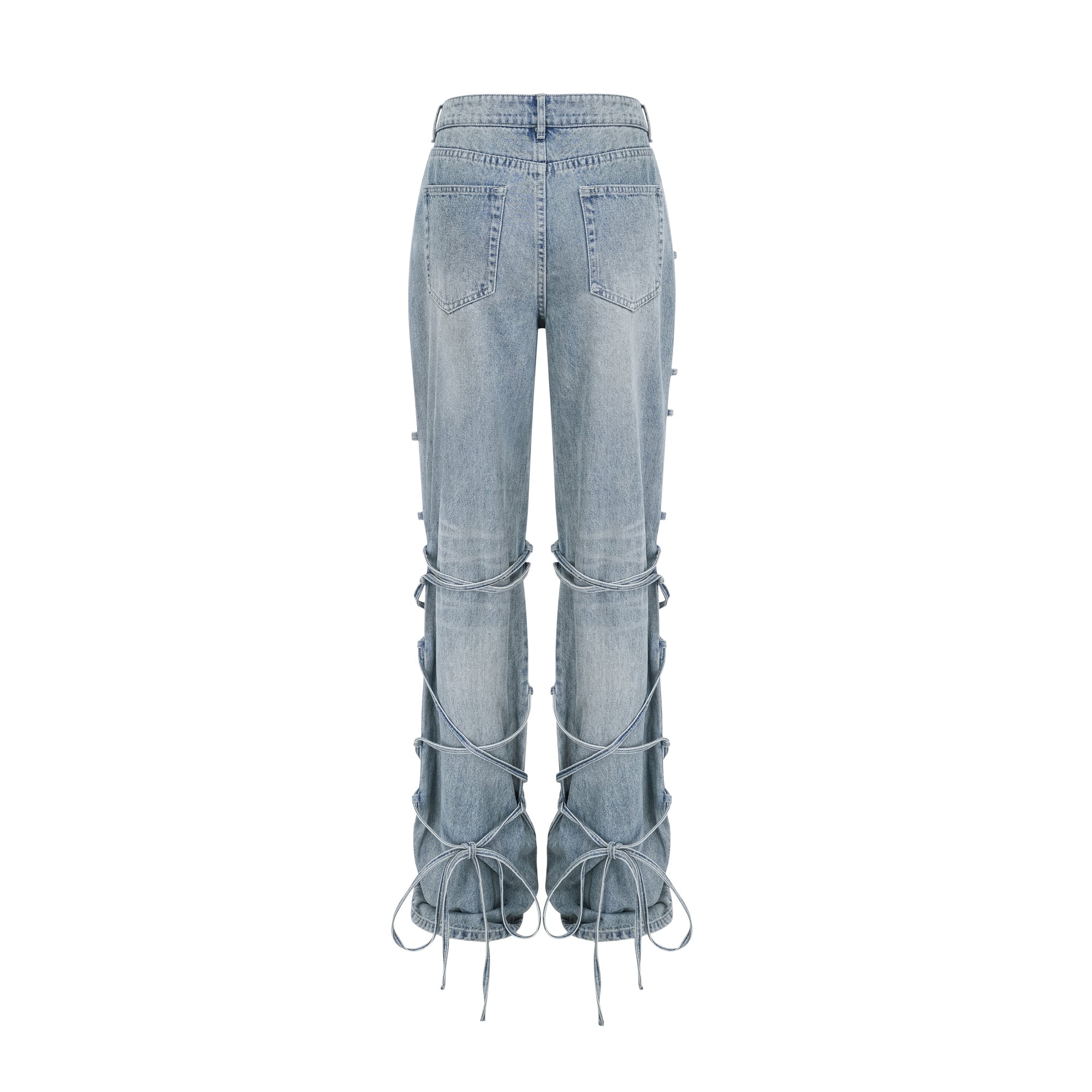 Géraldine strap-detail jeans