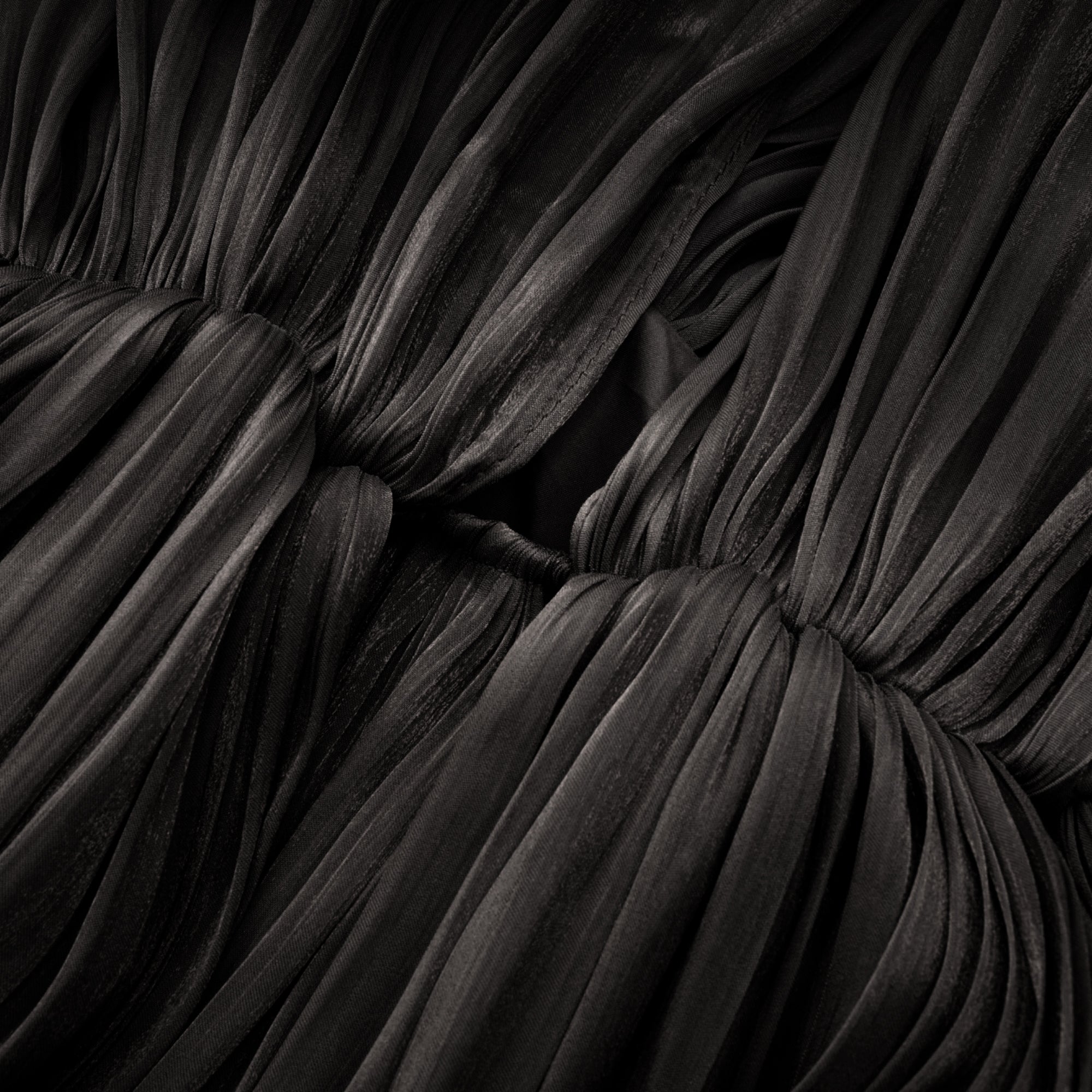 Mila pleated satin maxi dress in Black (Final Sale-US Only)