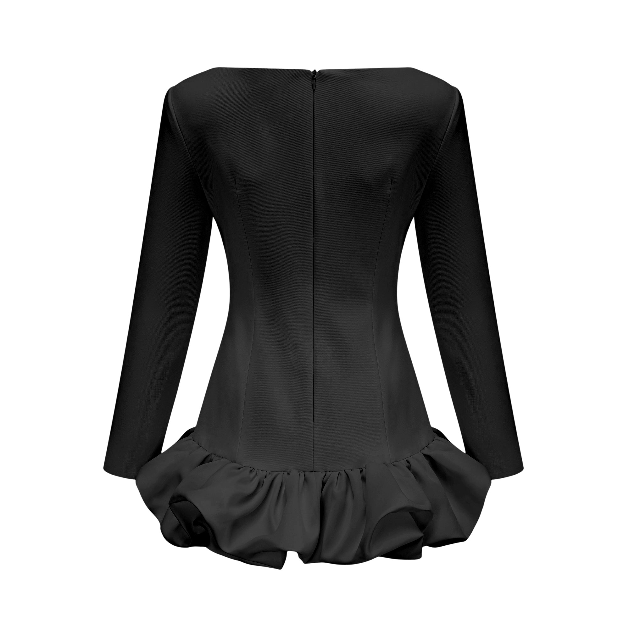 Elodie bubble-skirt mini dress in Black (Final Sale-US Only)