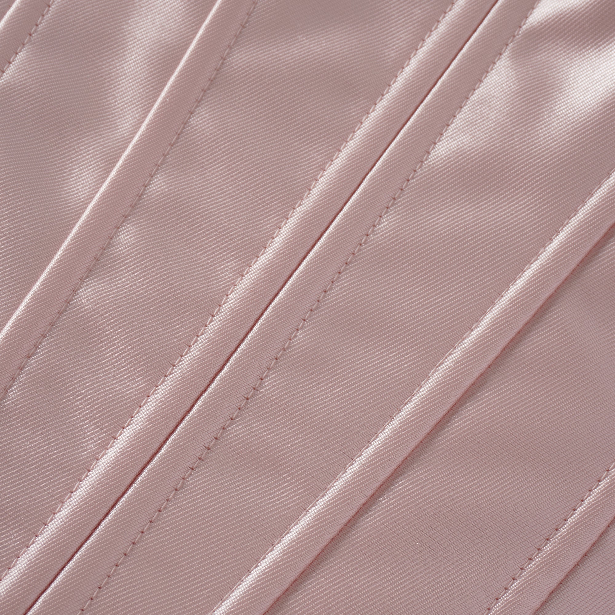 Laurine Pink Ruffled Satin Mini Dress