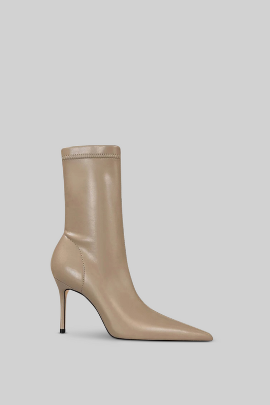 CECILIA Ankle stiletto boots - Beige
