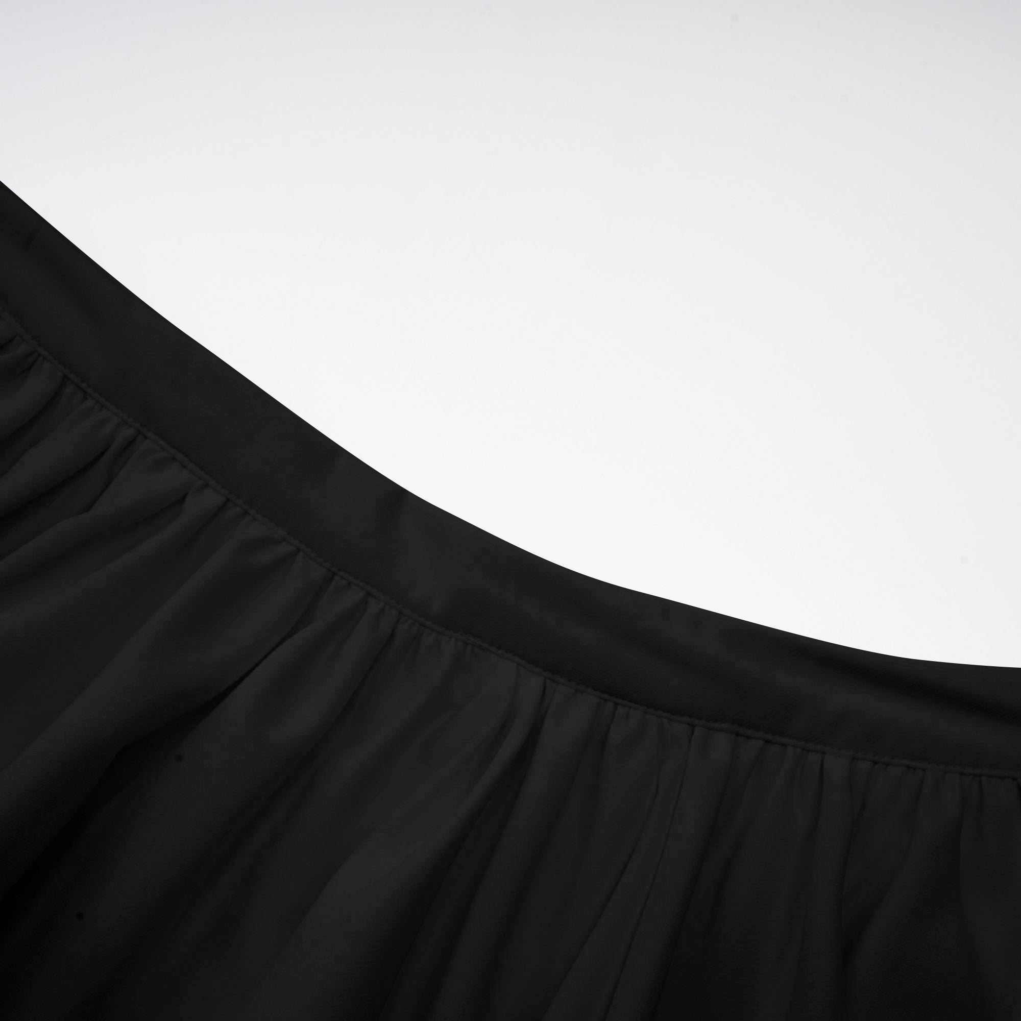 Andrea asymmetrical tulle blouse & skirt matching set in Black (Final Sale-US Only)