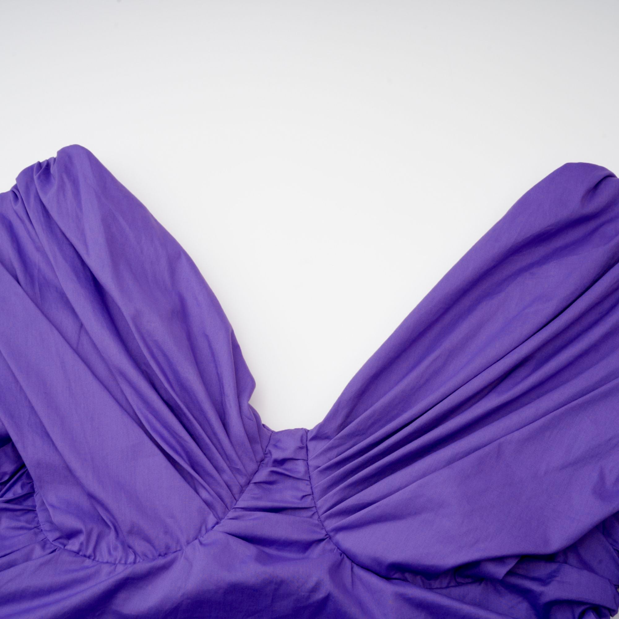 Apolline purple off-shoulder ruched mini dress (Final Sale-US Only)