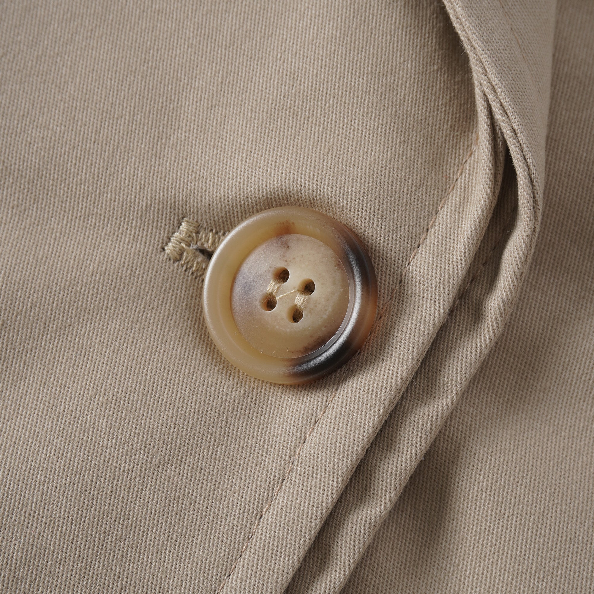 Sandra Khaki Double-Breasted Short Trench Coat