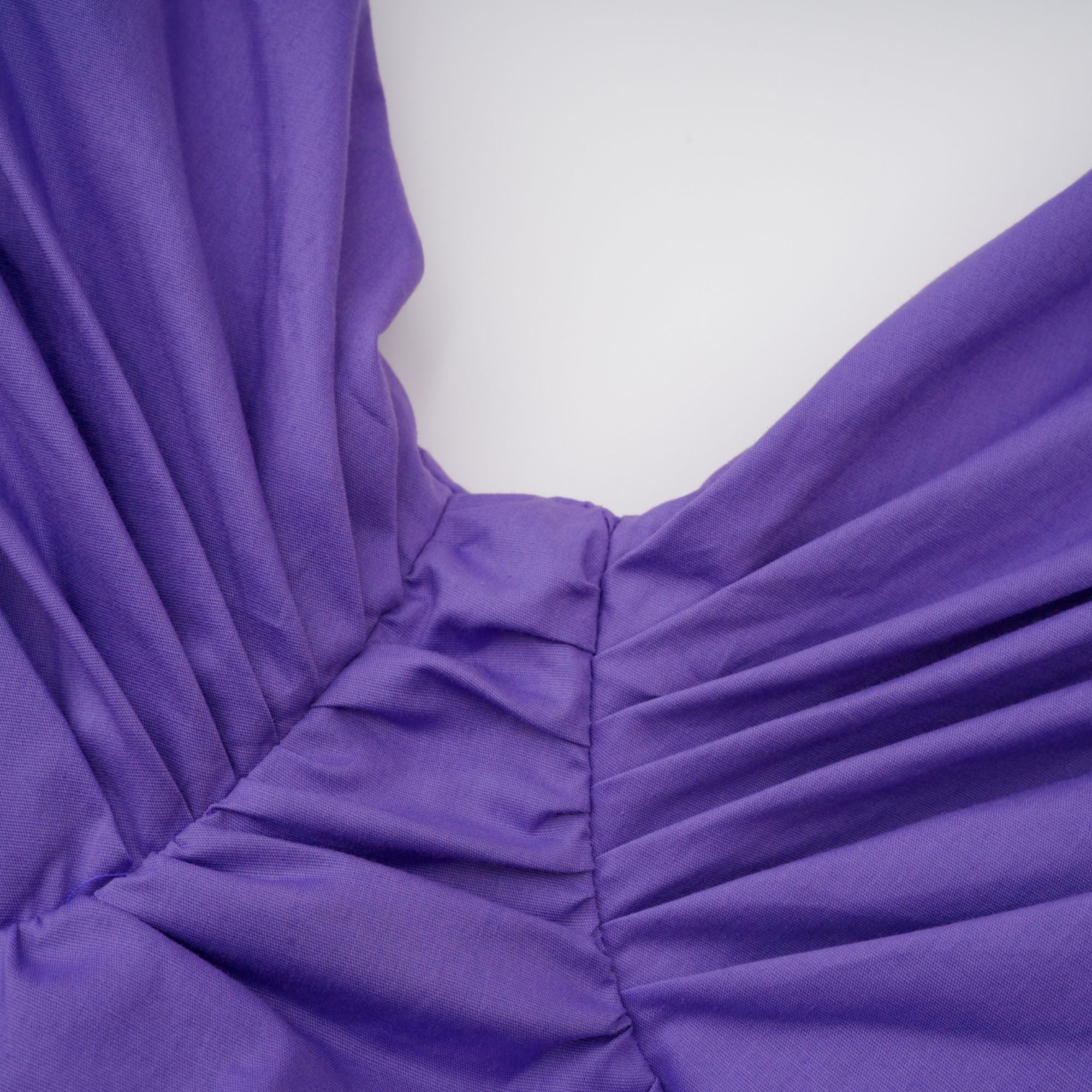 Apolline purple off-shoulder ruched mini dress (Final Sale-US Only)