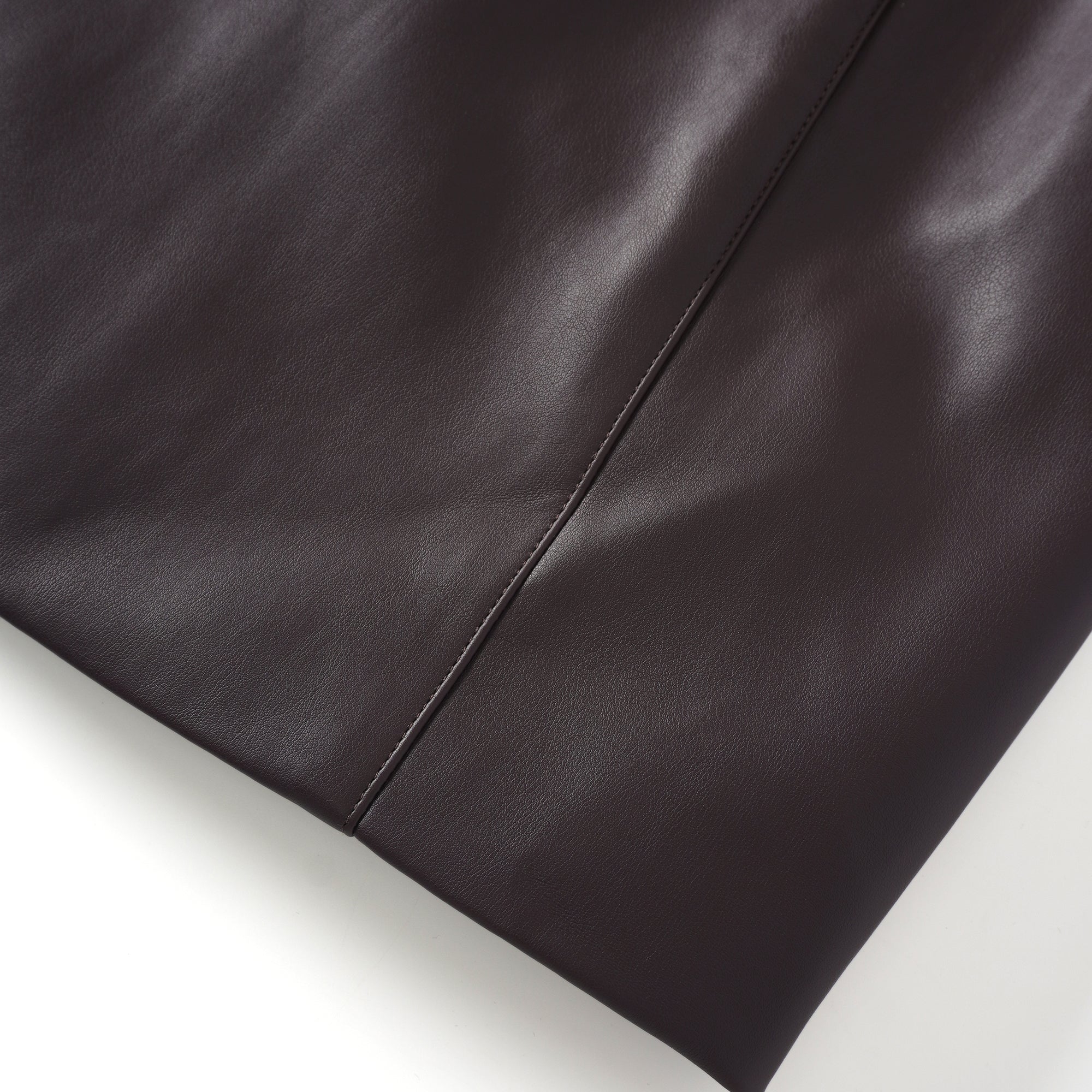 Solange Brown Leather Mini Blazer Dress