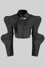 Long Sleeve Butterfly Shirt - Black