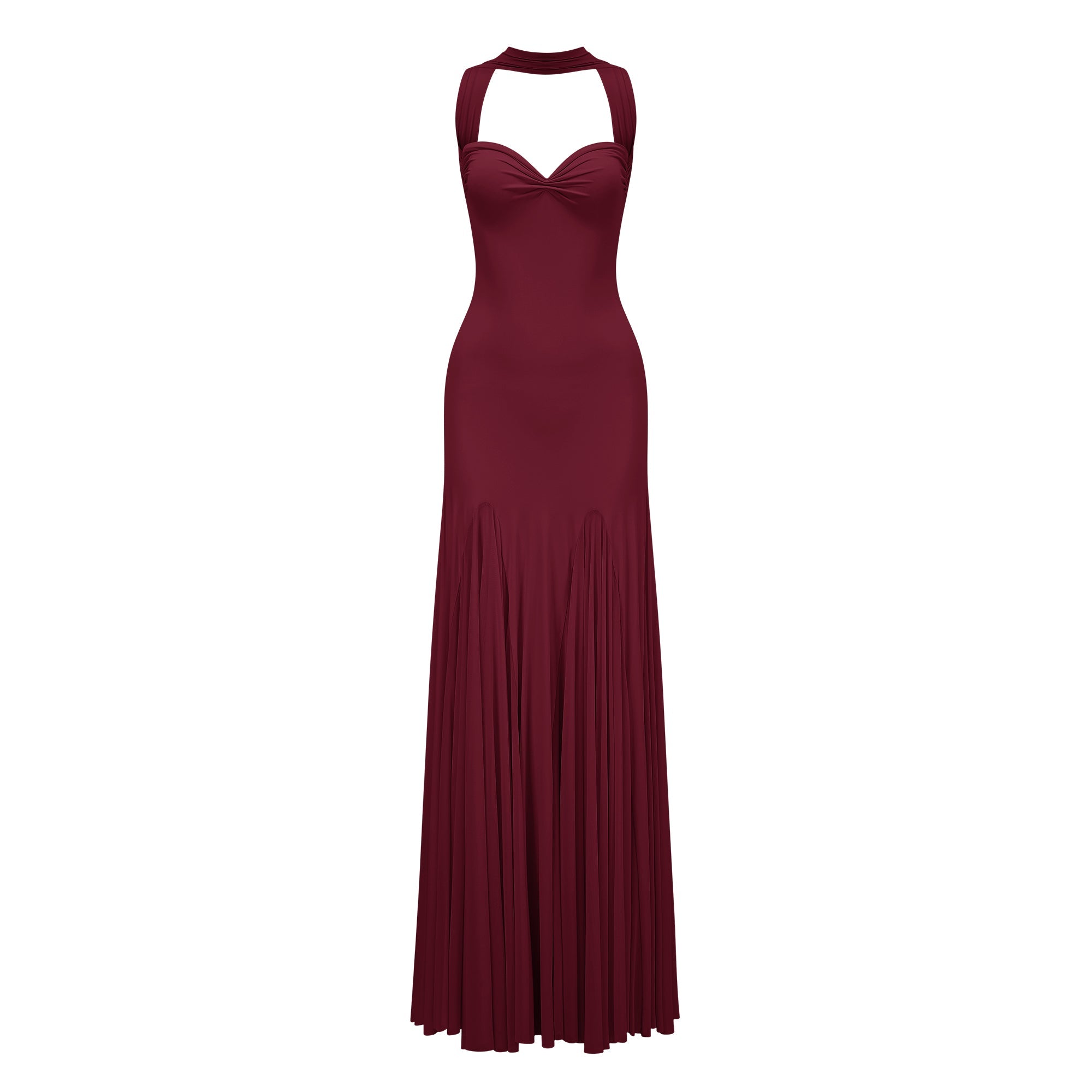 Rêverie Red Sweetheart Neck Maxi Dress (Final Sale-US Only)