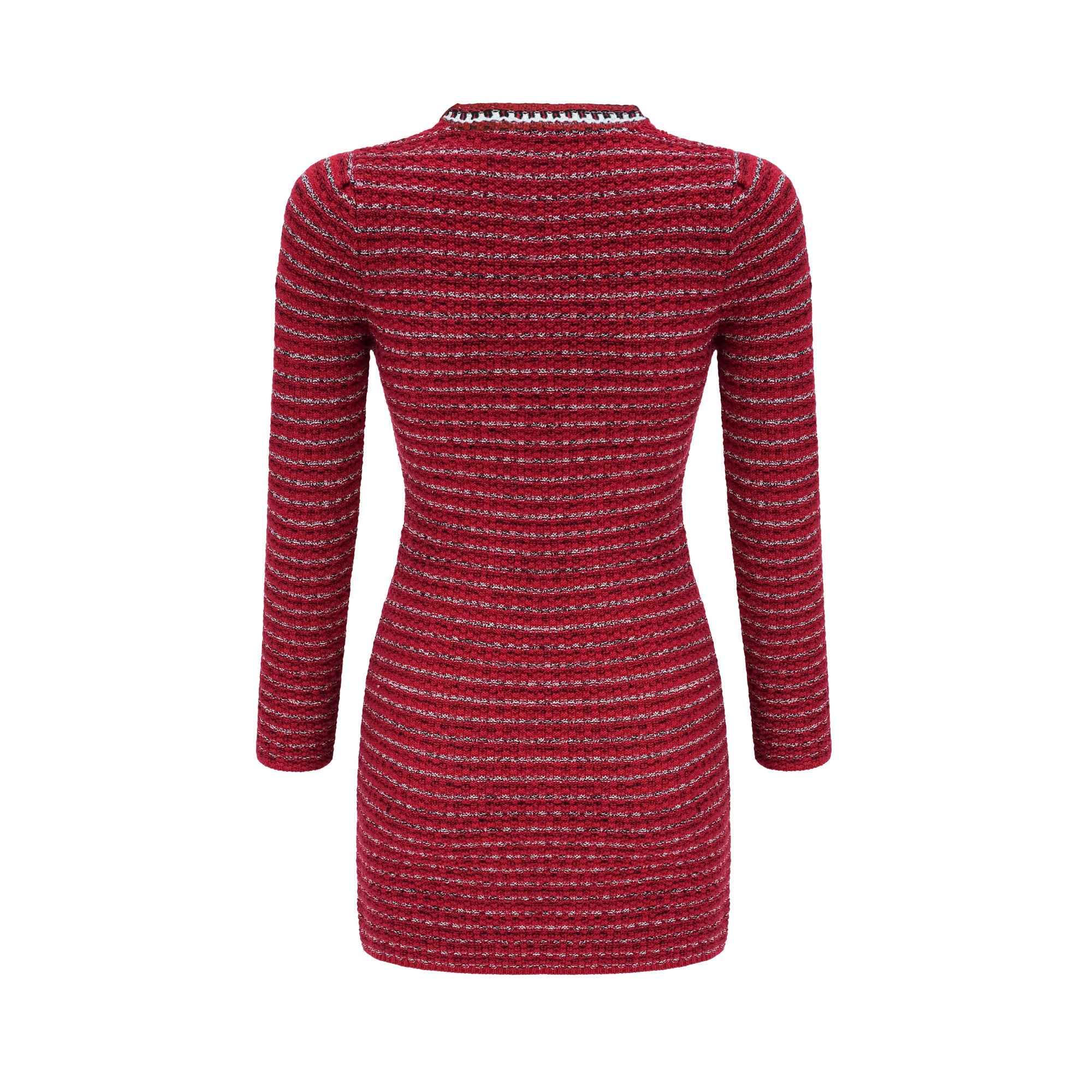Faustine bow-detailed knit mini dress
