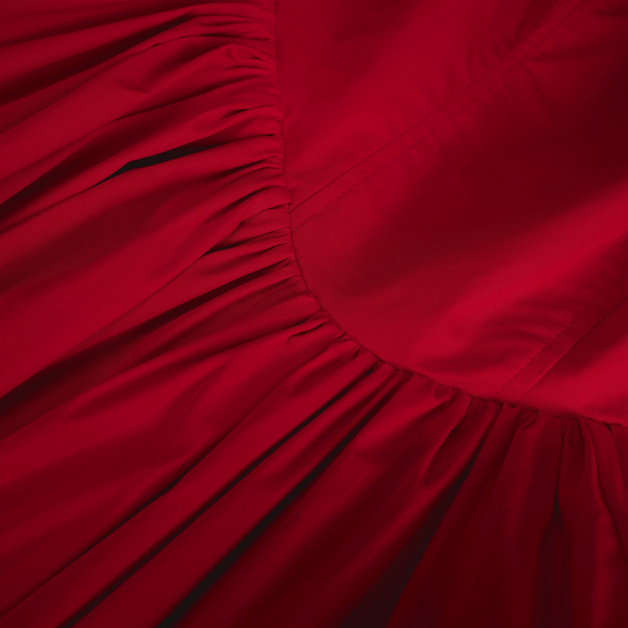 Eponine Red Layered Flared Hem Midi Dress (Final Sale-US Only)