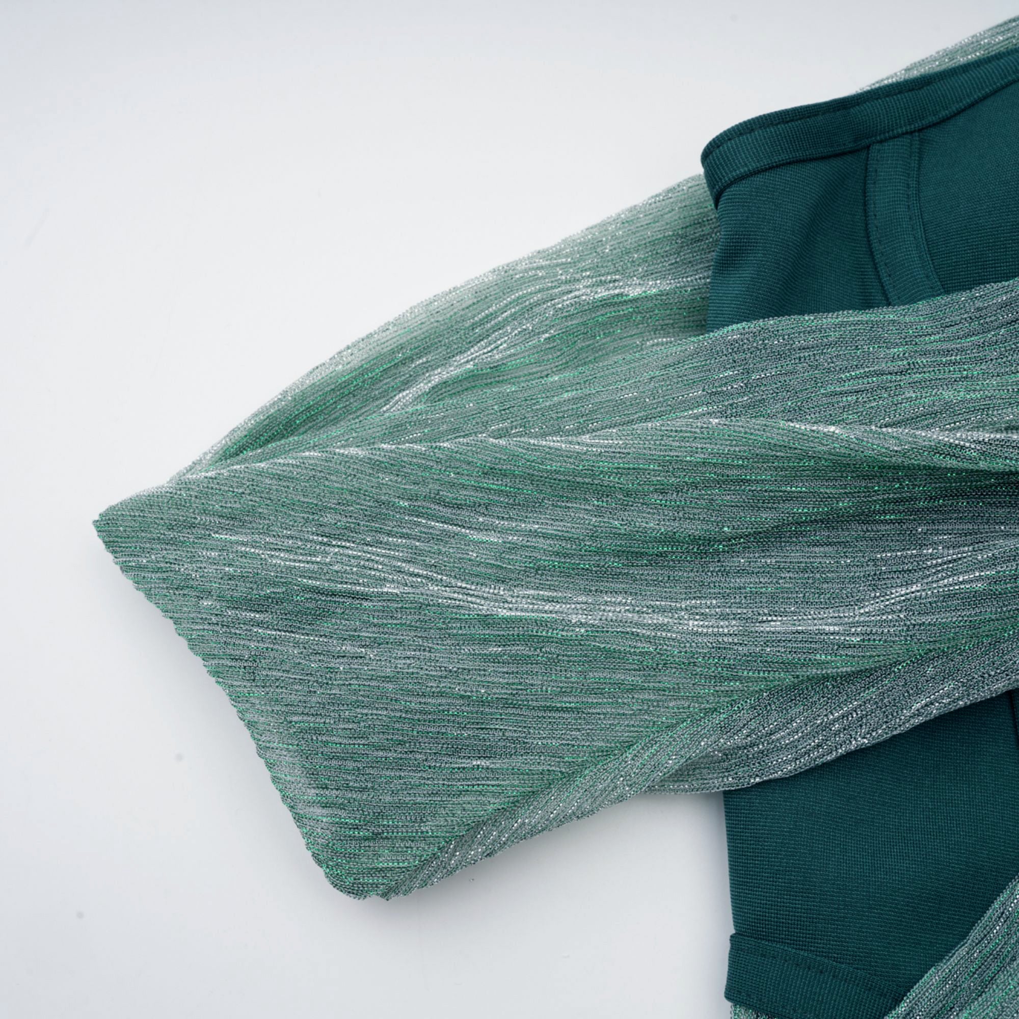 Delphine green ribbon-design corset maxi dress (Final Sale-US Only)