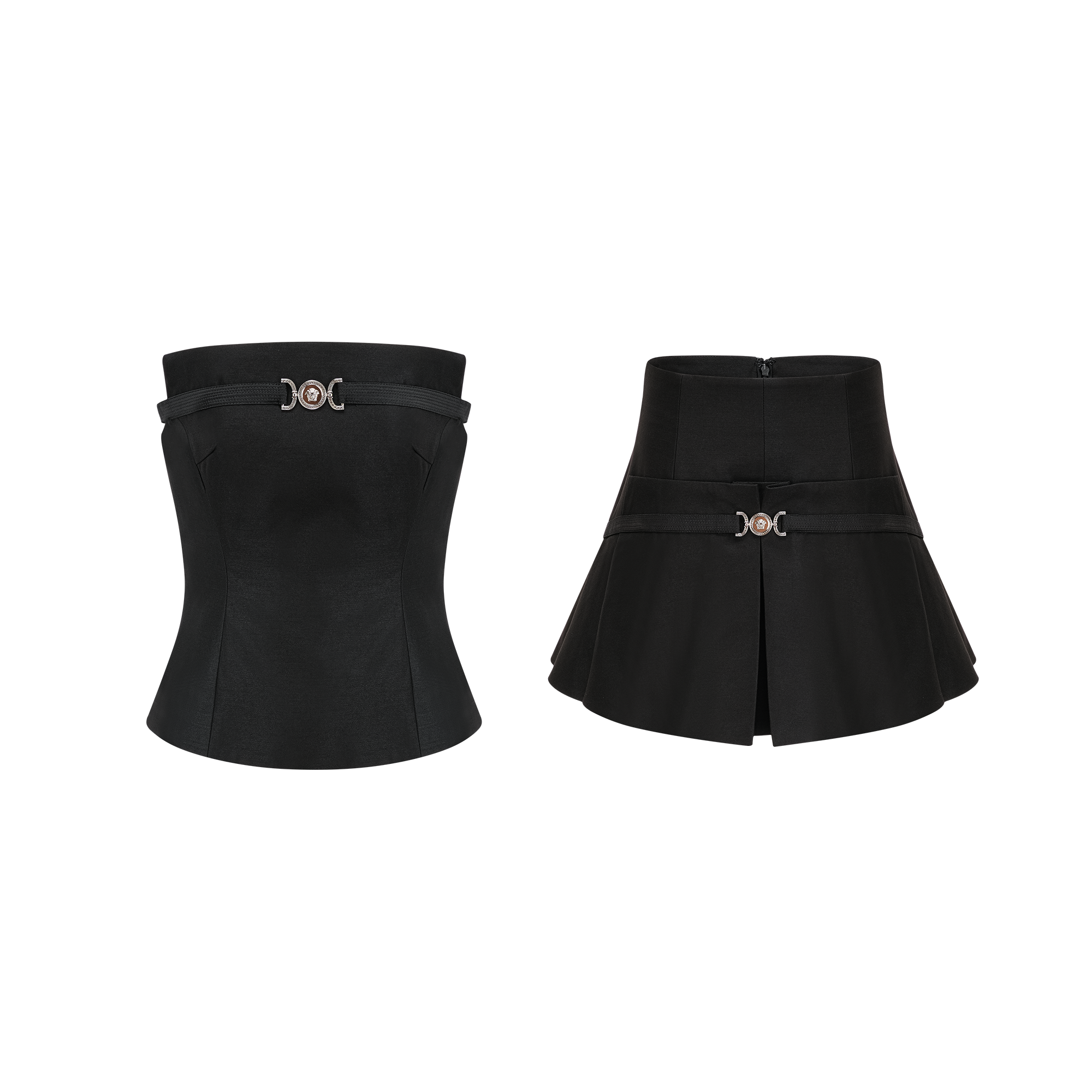 Margaux black top & skirt matching set (Final Sale-US Only)