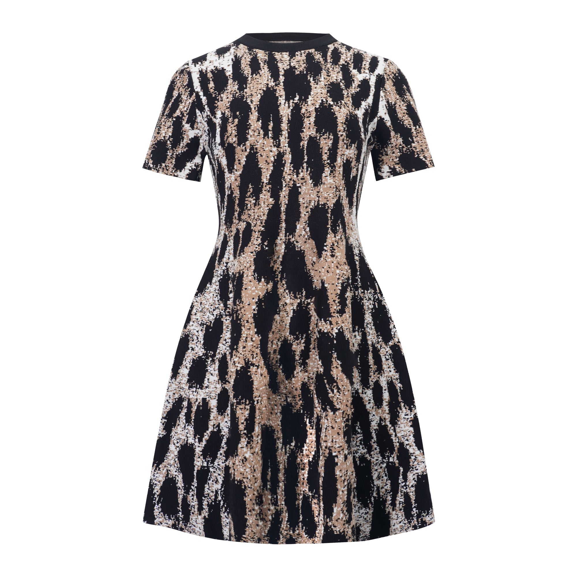 Lucie Brown Leopard Knit Mini Dress (Final Sale)