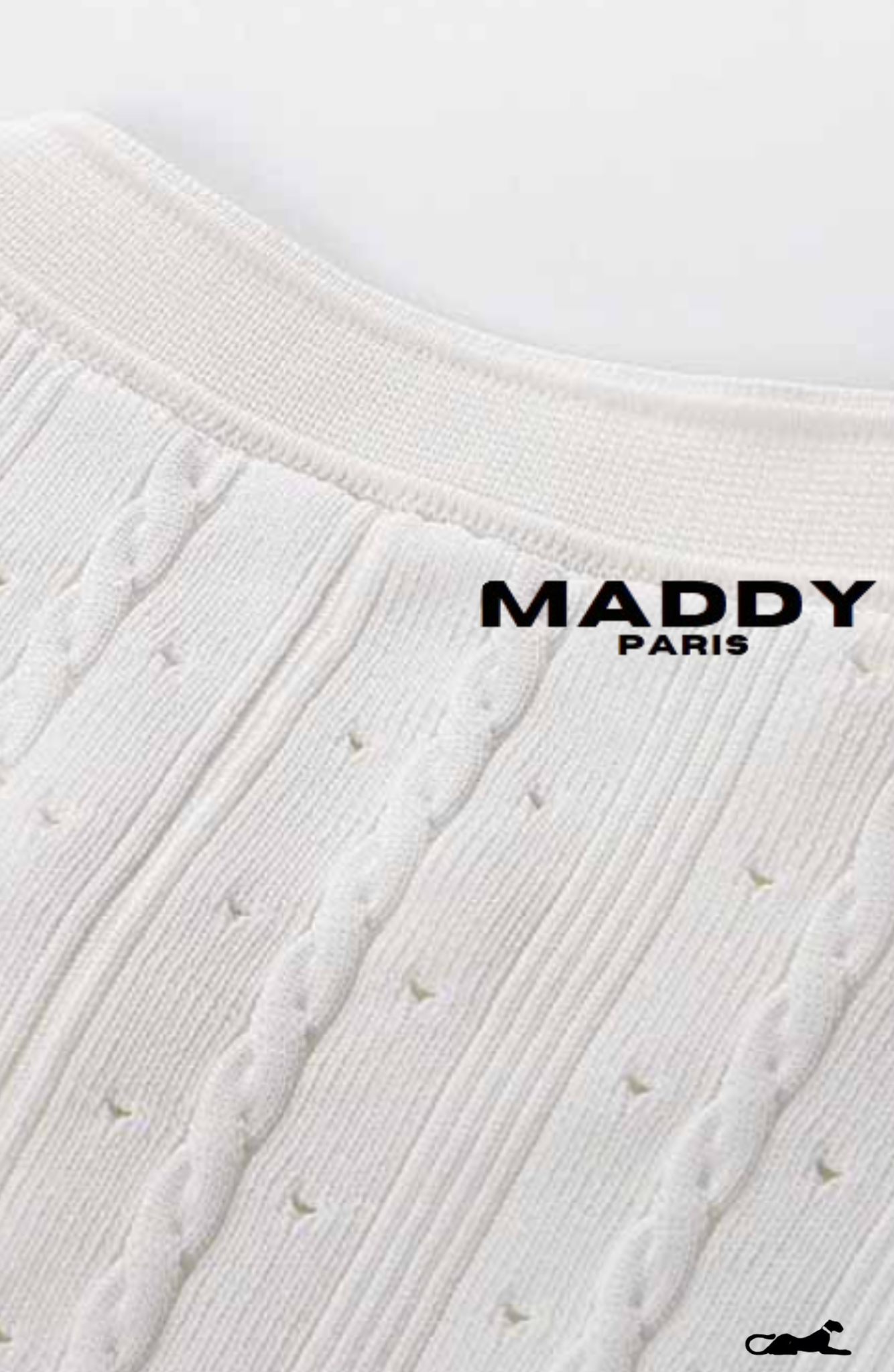 SANDRO GISELLE KNIT MIDI DRESS - WHITE
