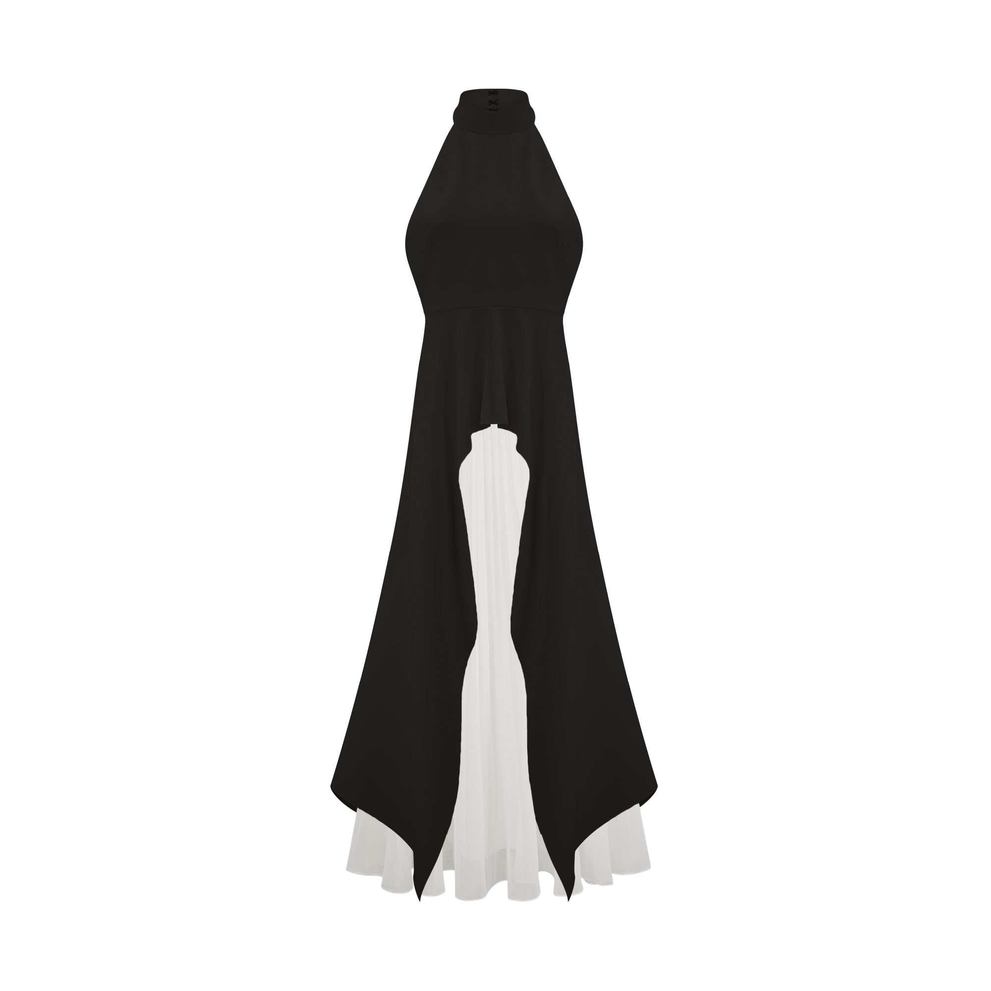 Inés halterneck layered long dress (US Only)