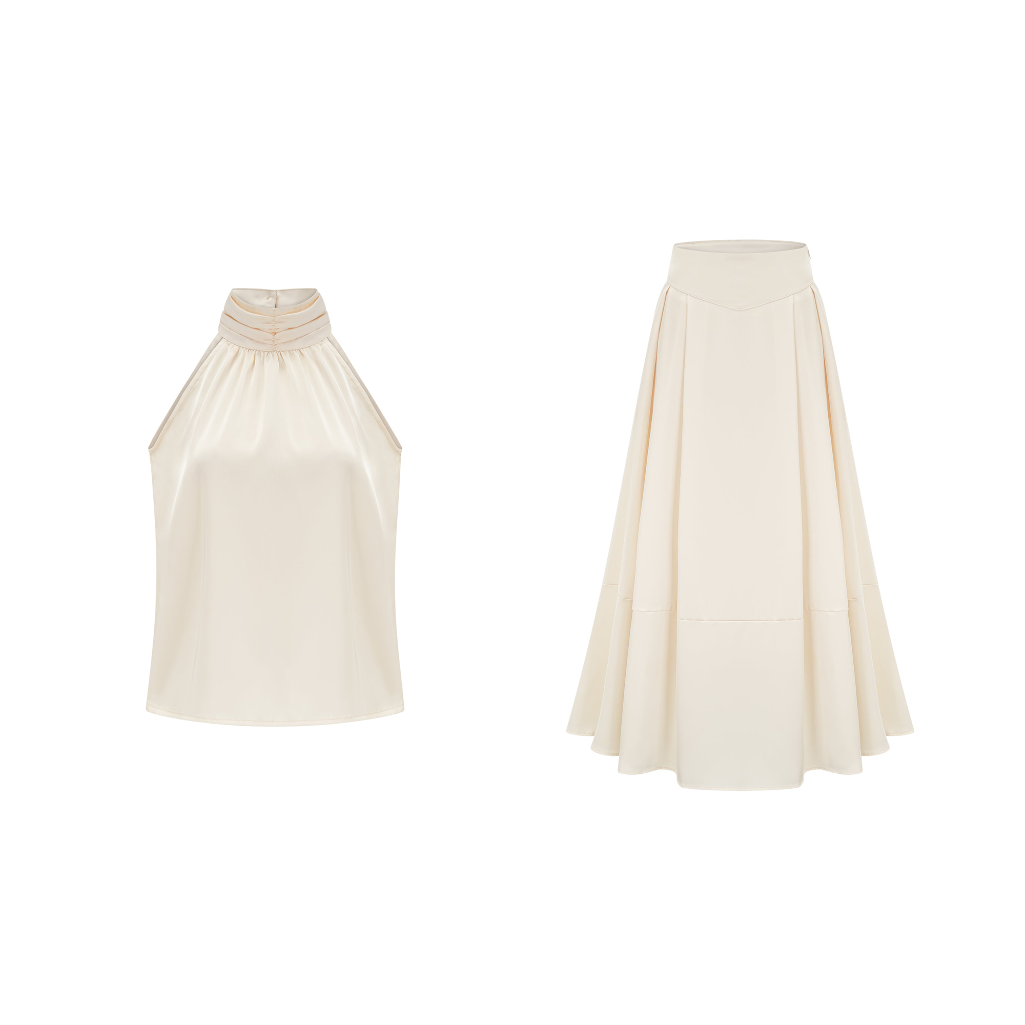 Ina satin top & skirt matching set (US Only)