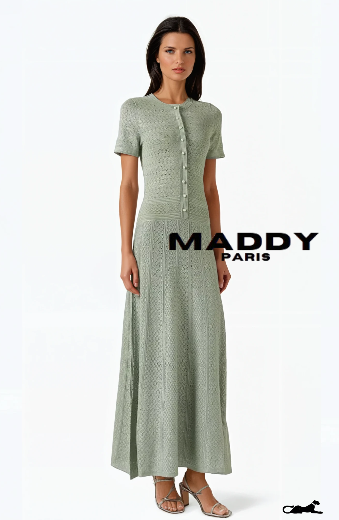 SANDRO DAY DREAM MAXI DRESS IN VISCOSE-KNIT MAXI DRESS - Green