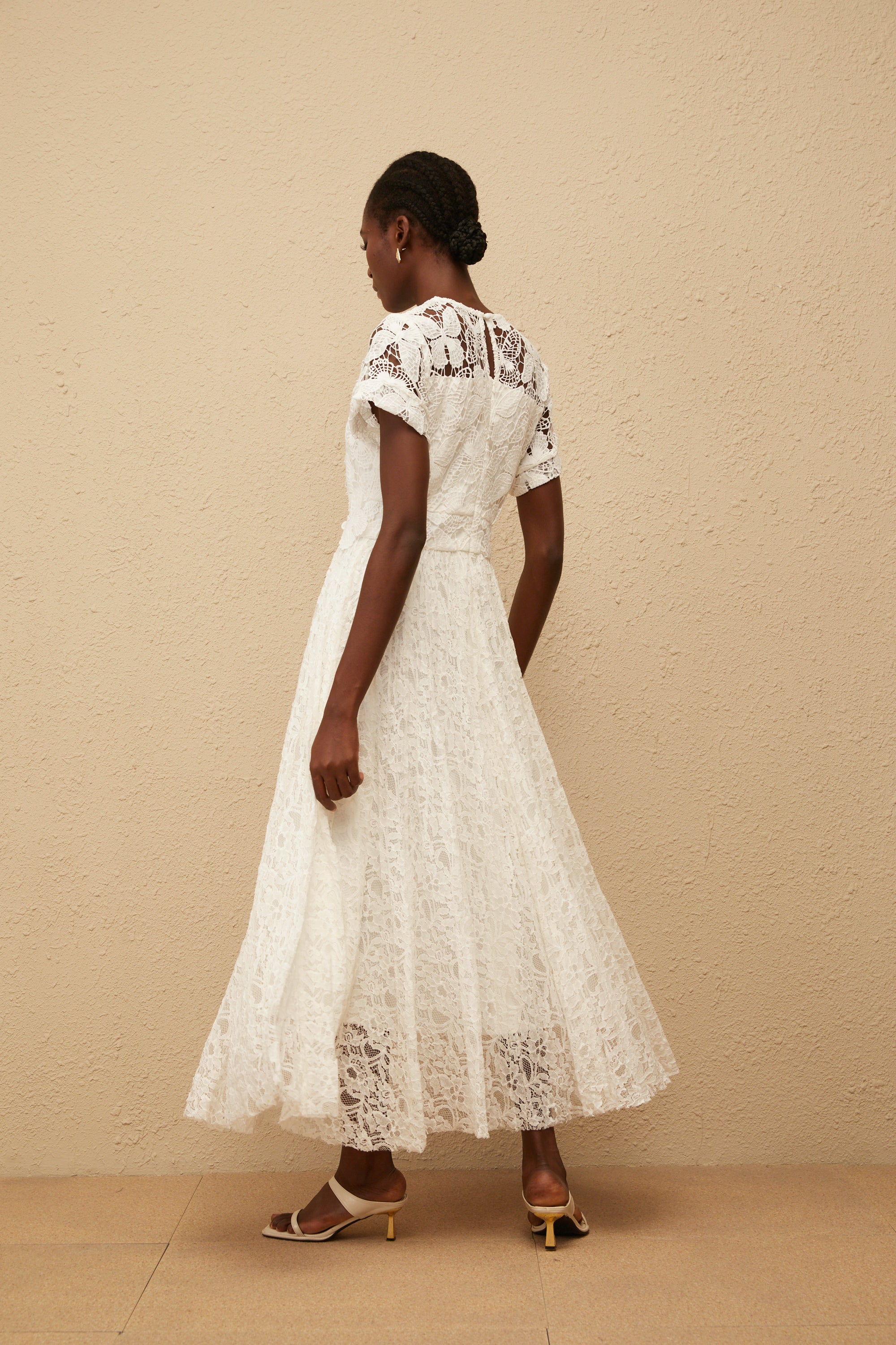 Victoire White Butterfly Appliqué Lace Maxi Dress (Final Sale-US Only)