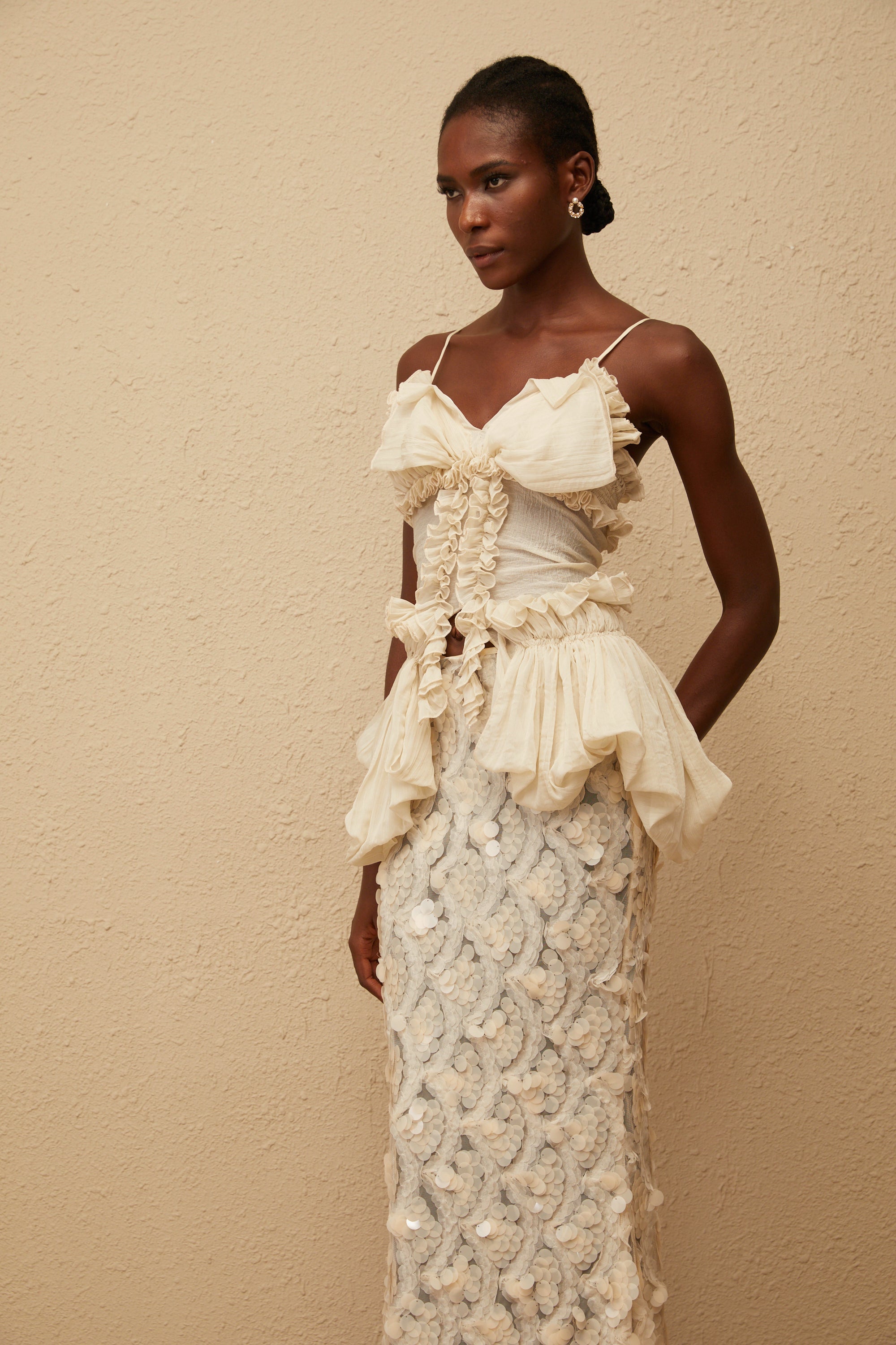 Flocon Neutral Mermaid Top & Skirt Set (Final Sale-US Only)