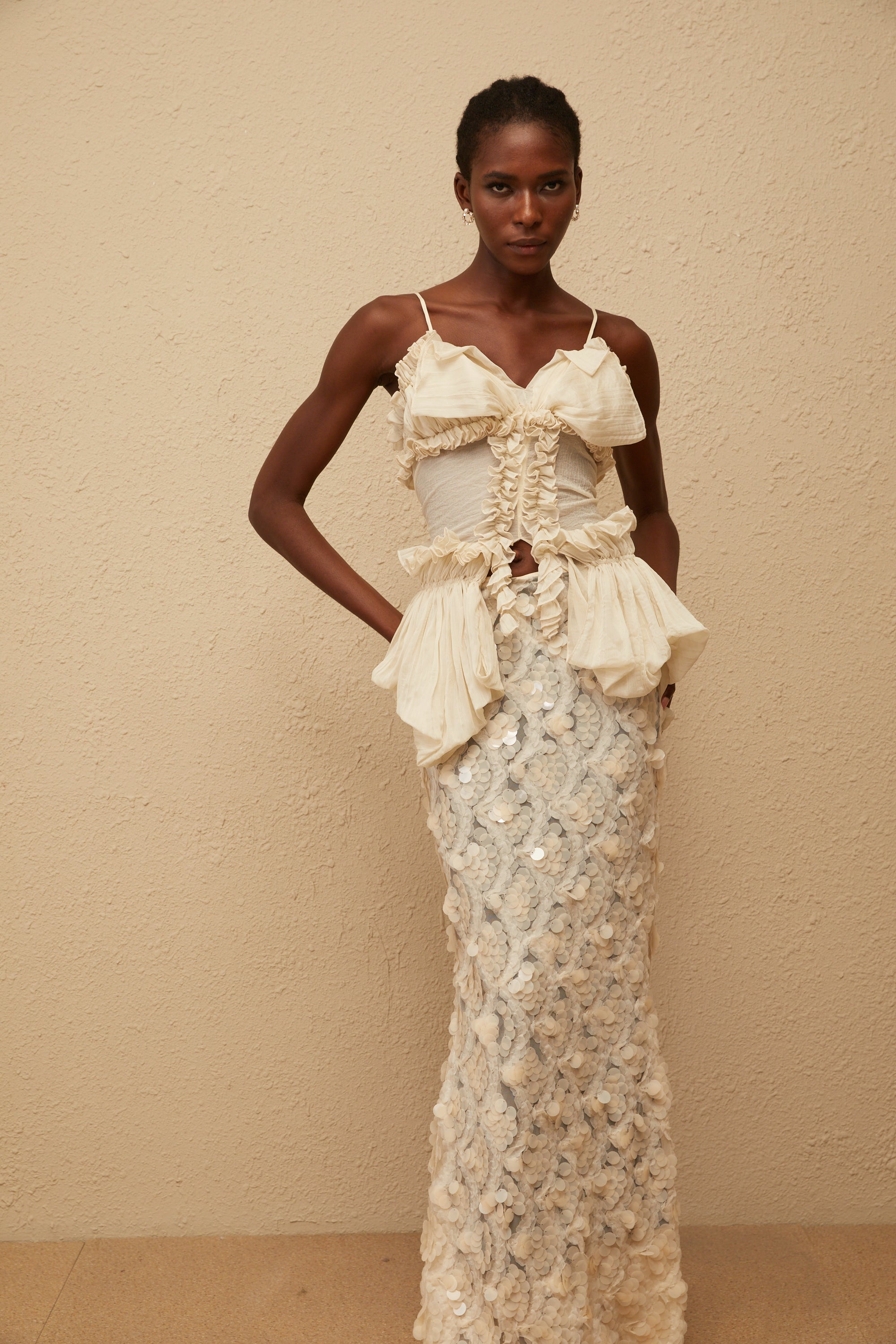 Flocon Neutral Mermaid Top & Skirt Set (Final Sale-US Only)