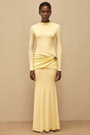 Nolwenn Yellow Gathered Maxi Dress (Final Sale)