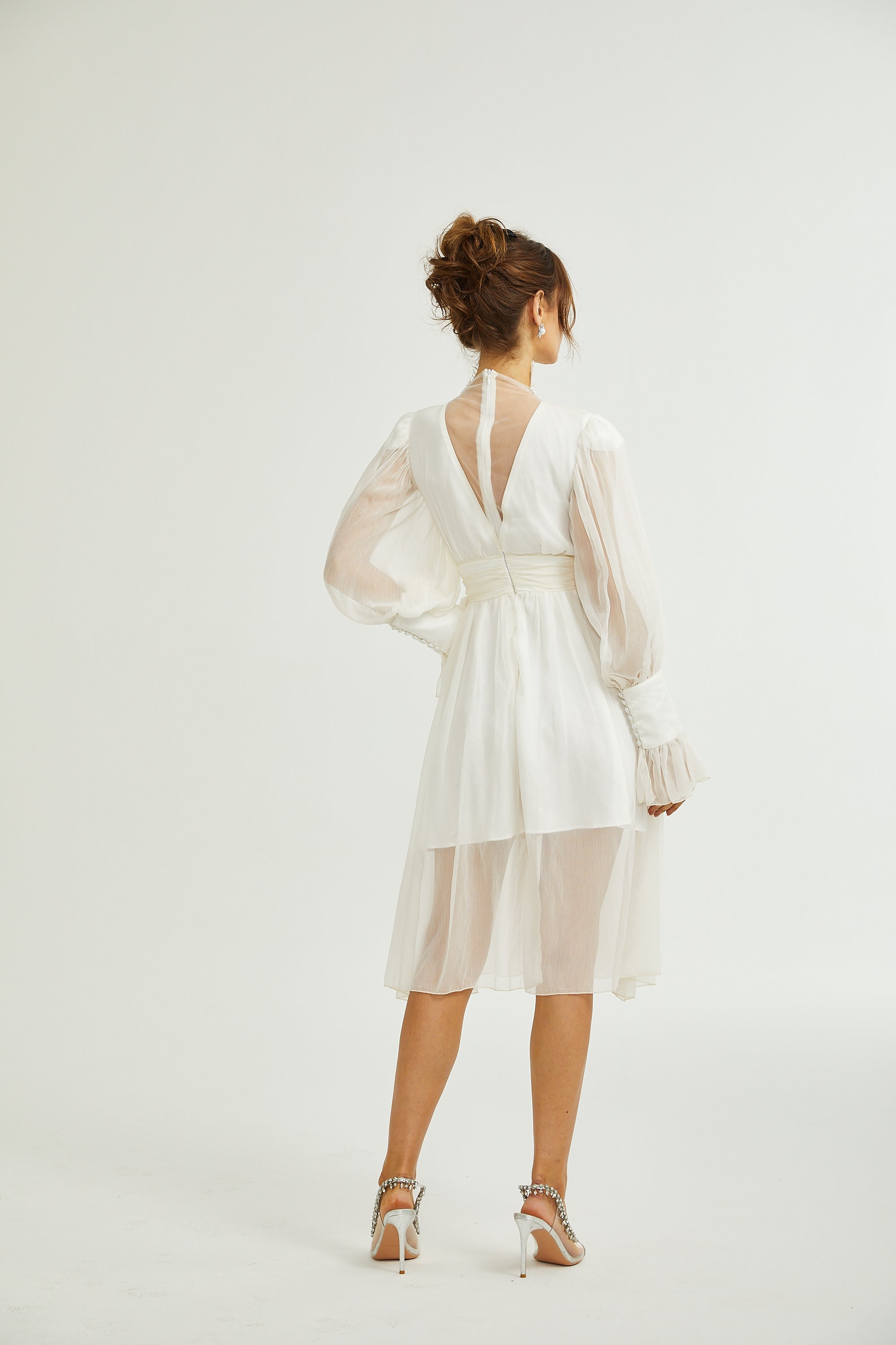 Mirage lace-detail embellished dress (Final Sale-US Only)