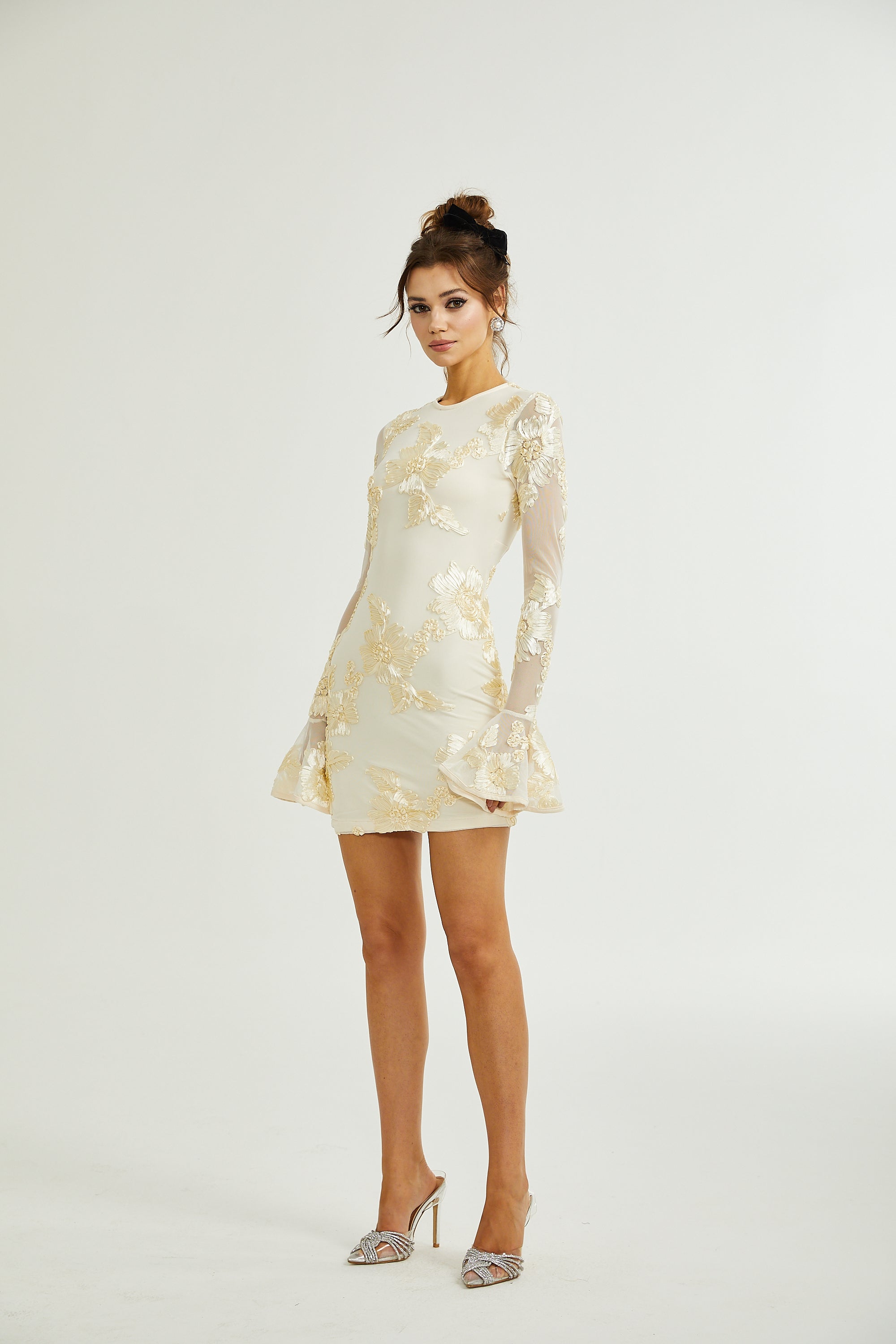 Nalini floral-embroidered open-back dress (Final Sale-US Only)