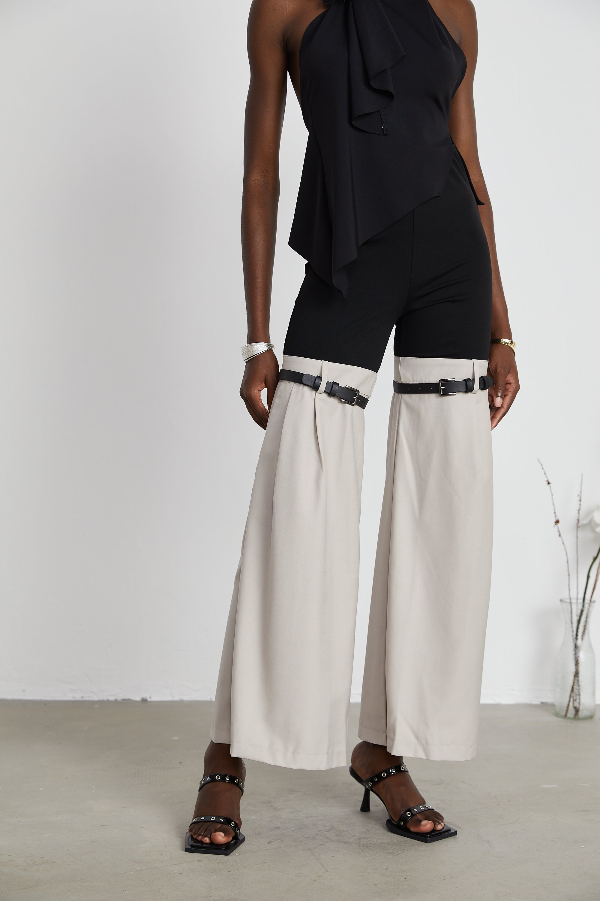 Éliane two-tone flared trousers (US Only)