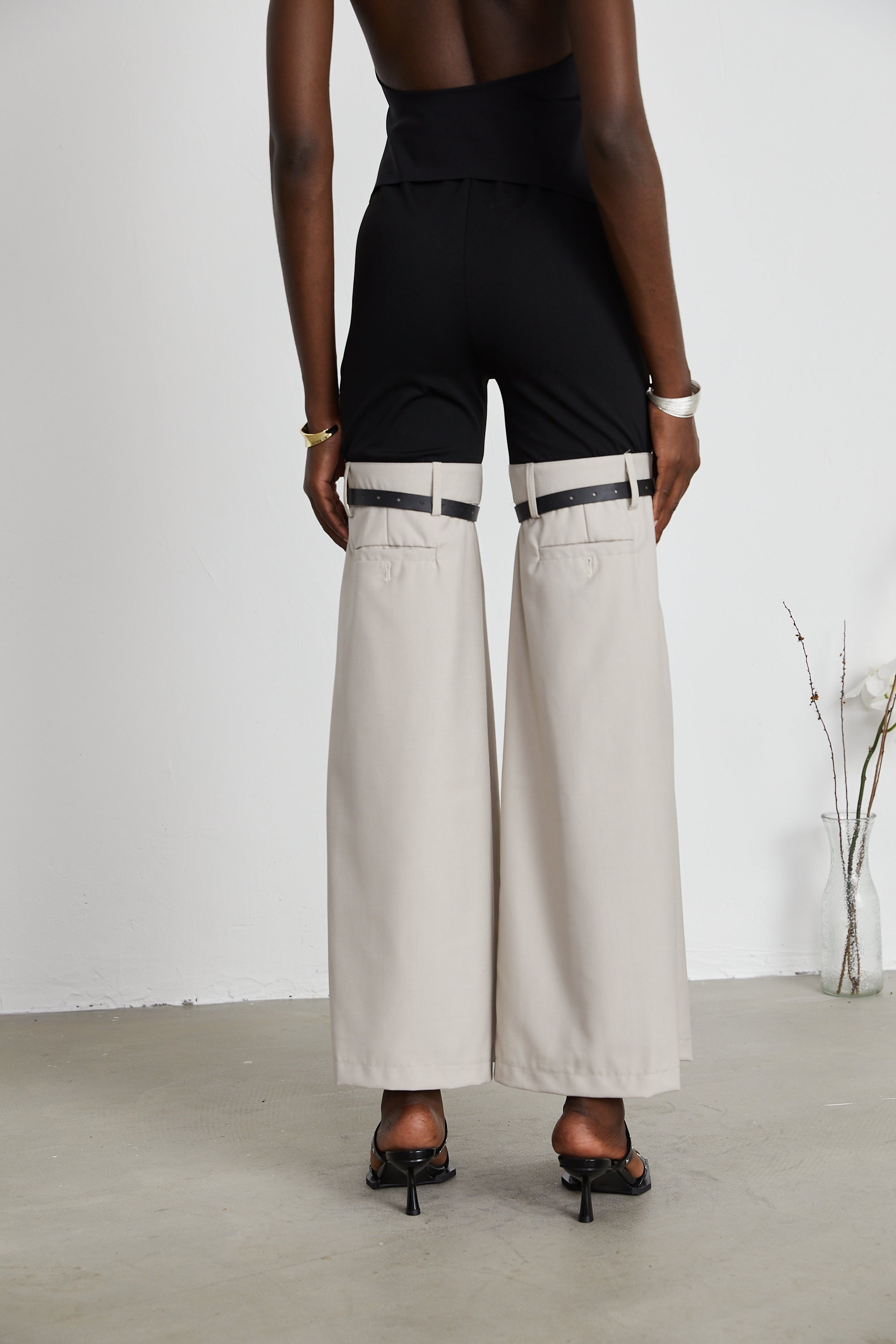 Éliane two-tone flared trousers (US Only)