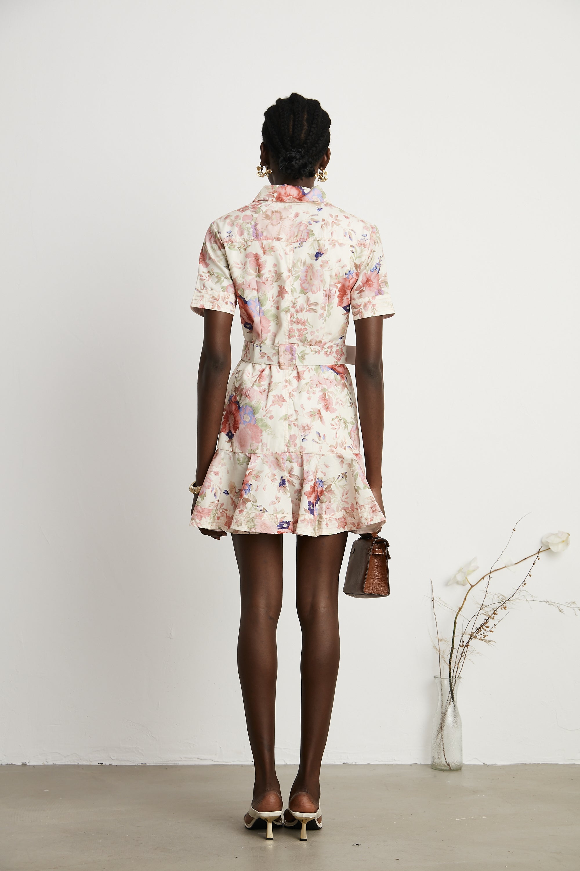 Axelle belted floral-print mini dress (US Only)