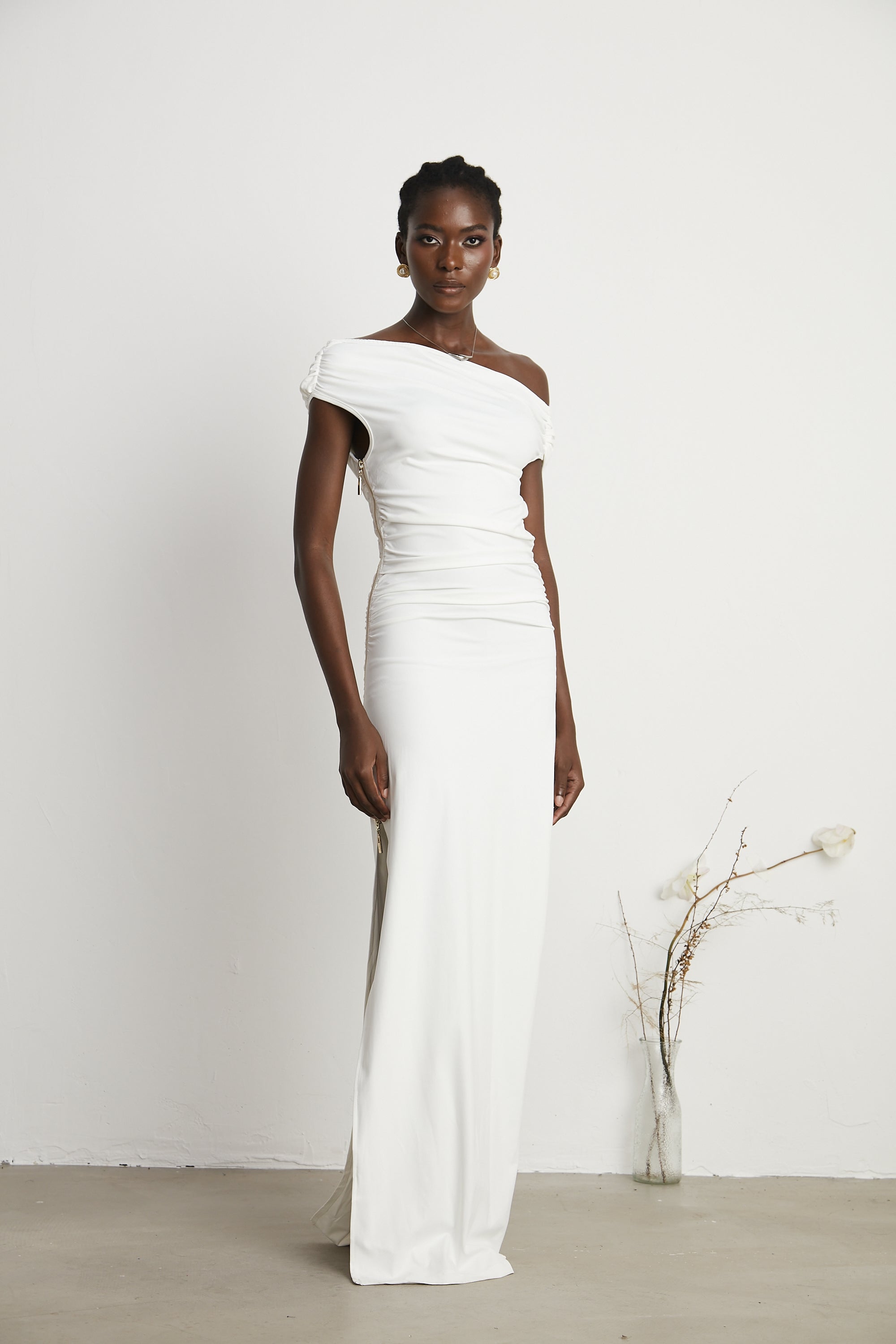 Sapphire off-shoulder maxi dress (Final Sale-US Only)