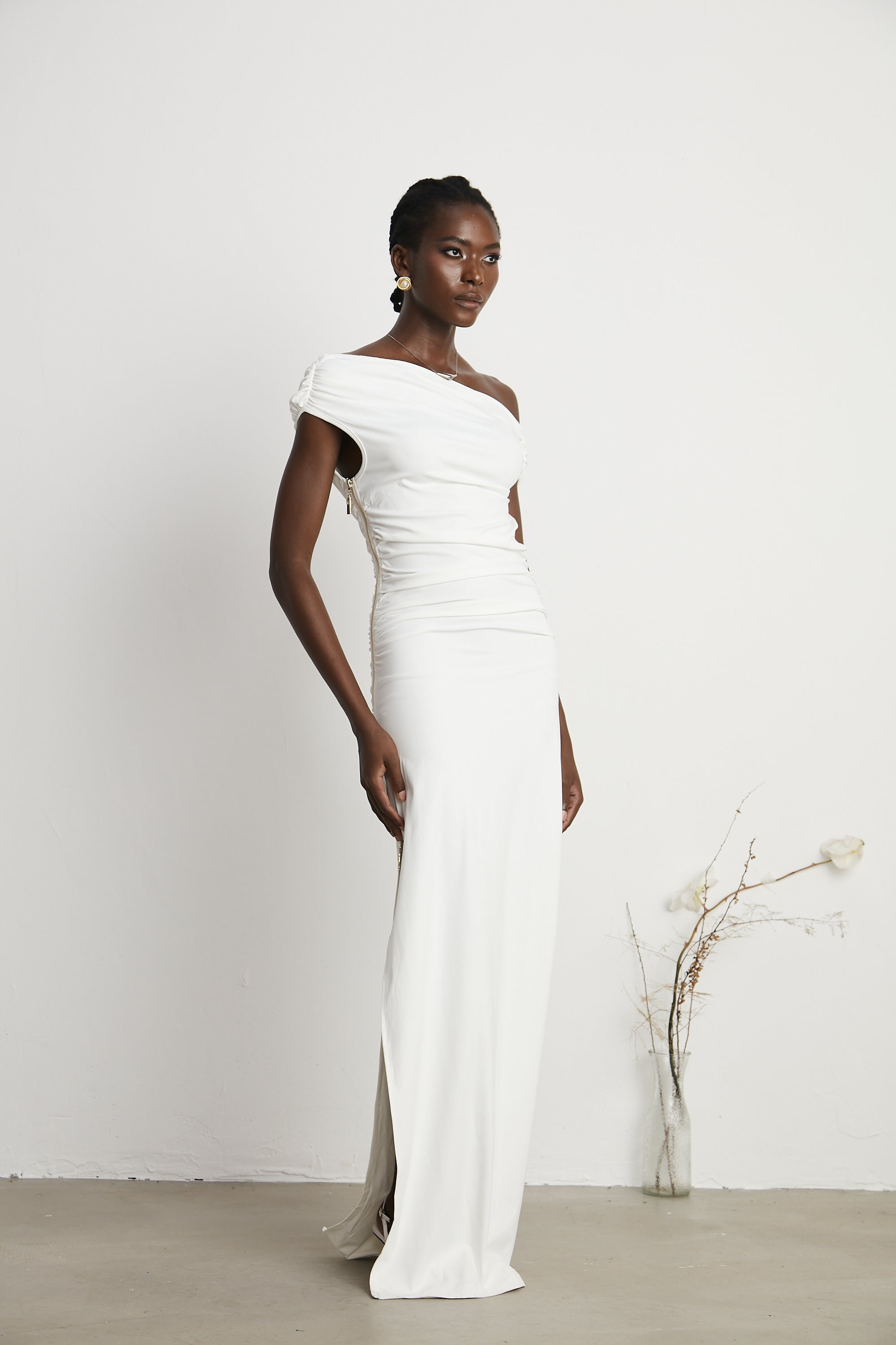 Sapphire off-shoulder maxi dress (Final Sale-US Only)