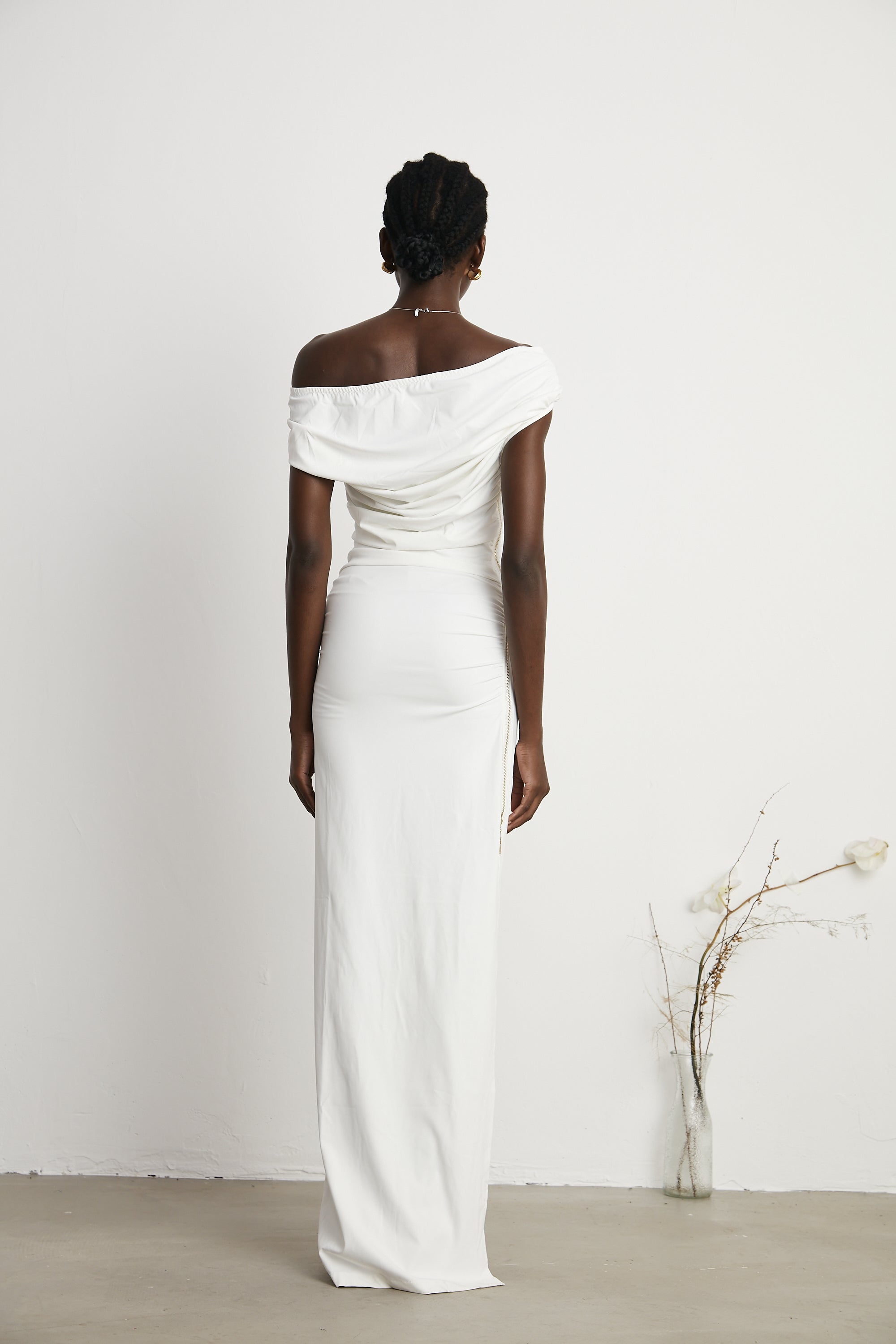 Sapphire off-shoulder maxi dress (Final Sale-US Only)