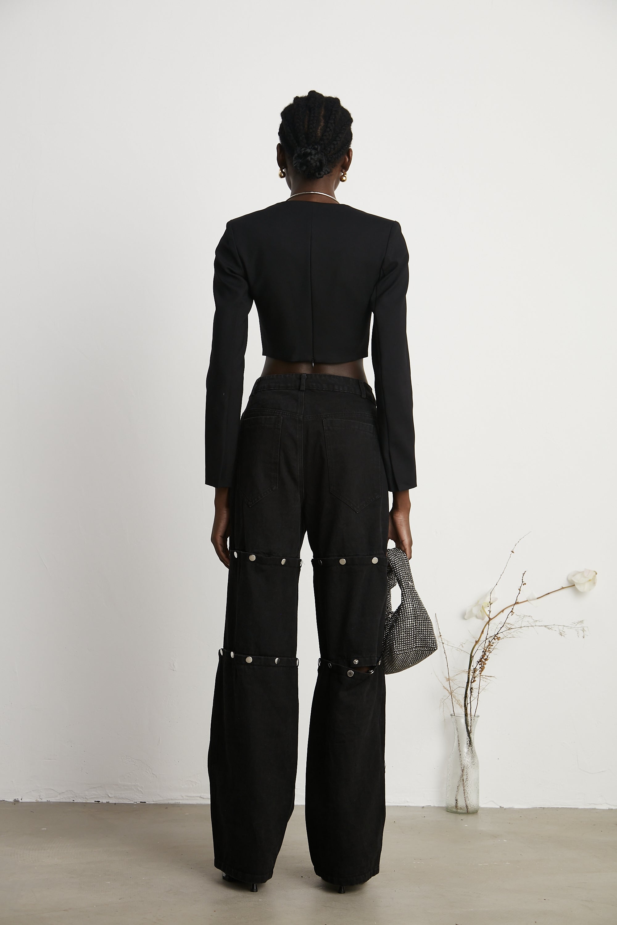 Janelle buttoned straight-leg jeans (US Only)