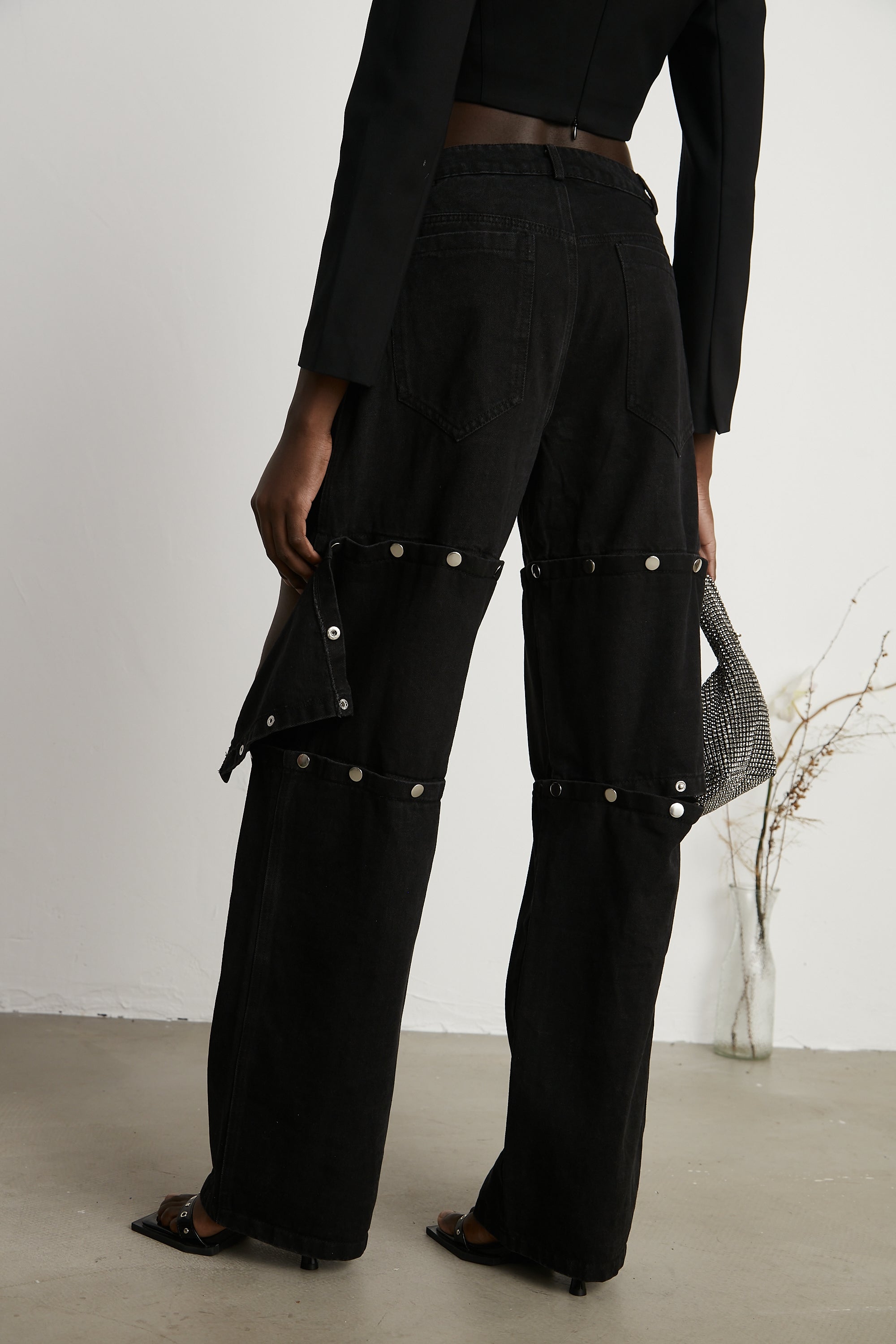 Janelle buttoned straight-leg jeans (US Only)