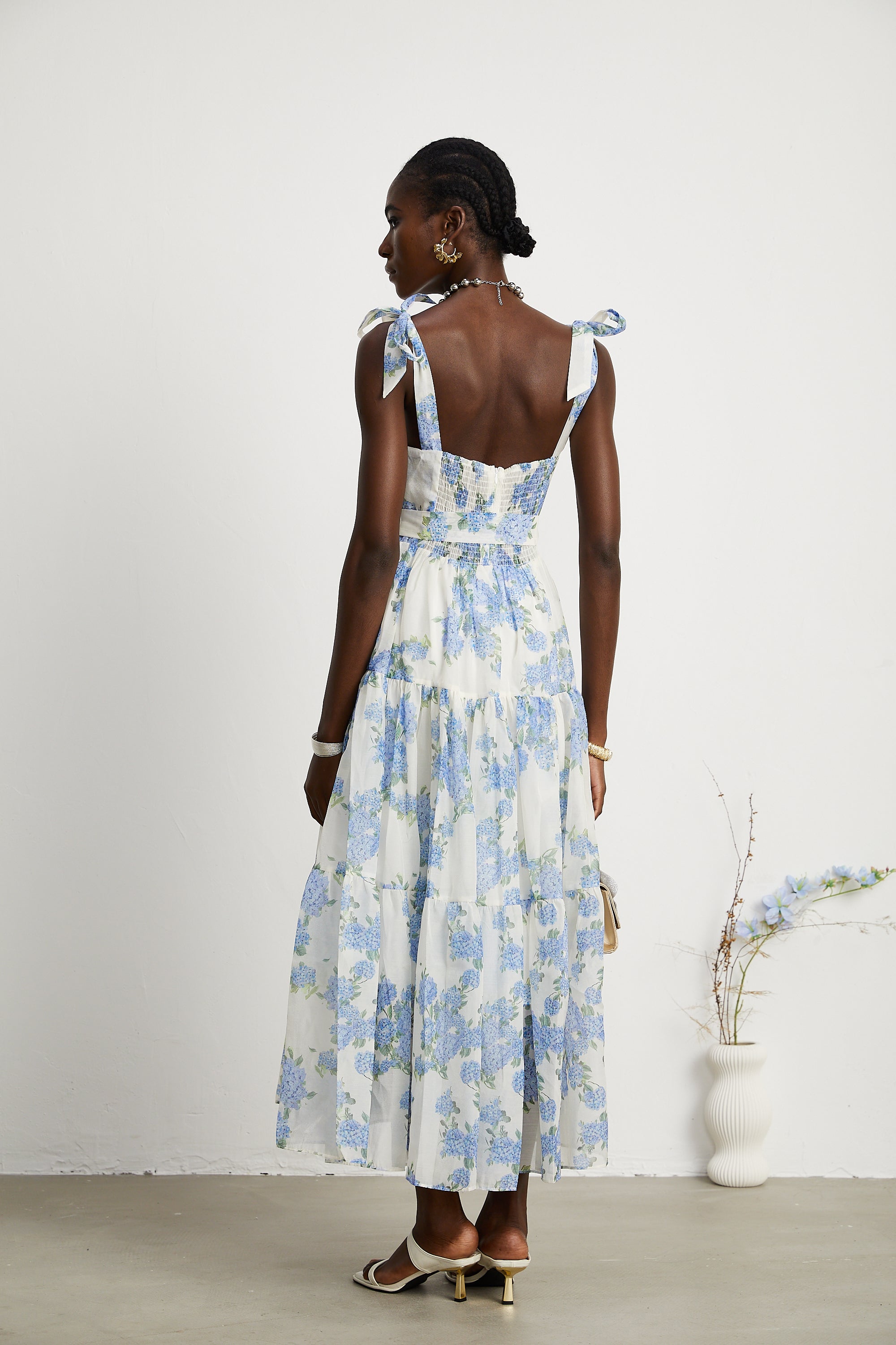 Sylvie floral-print pleated midi dress (Final Sale-US Only)